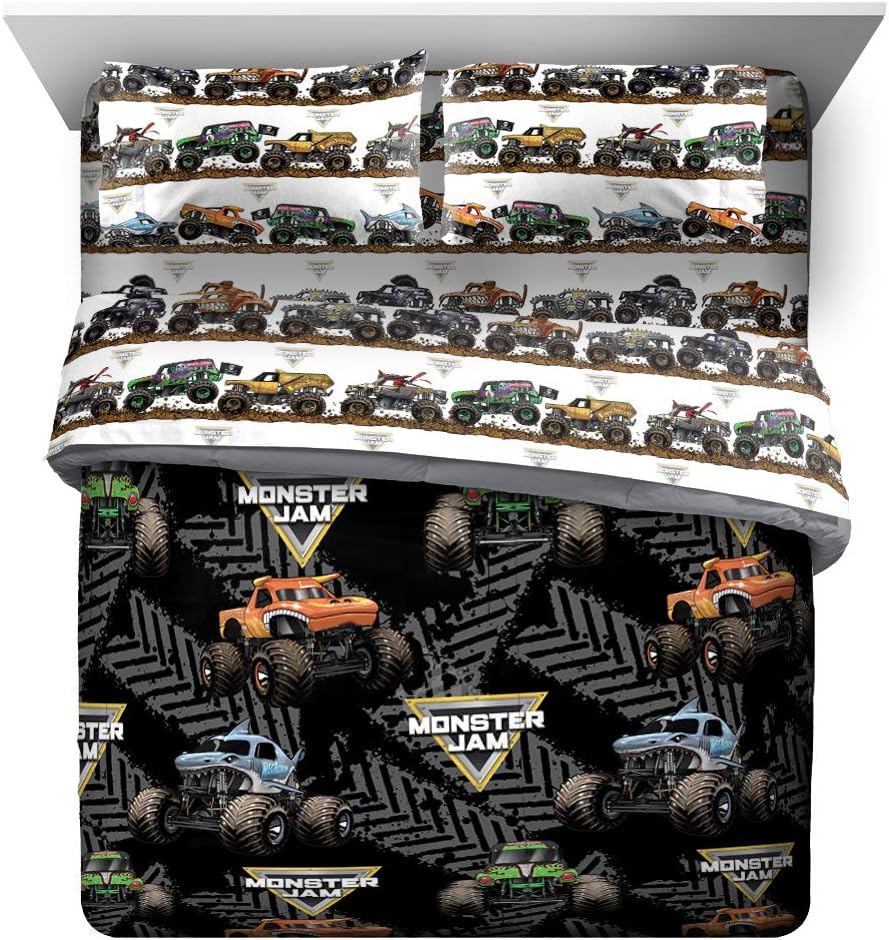 Jay Franco Monster Jam Queen Bed Set 5 Piece