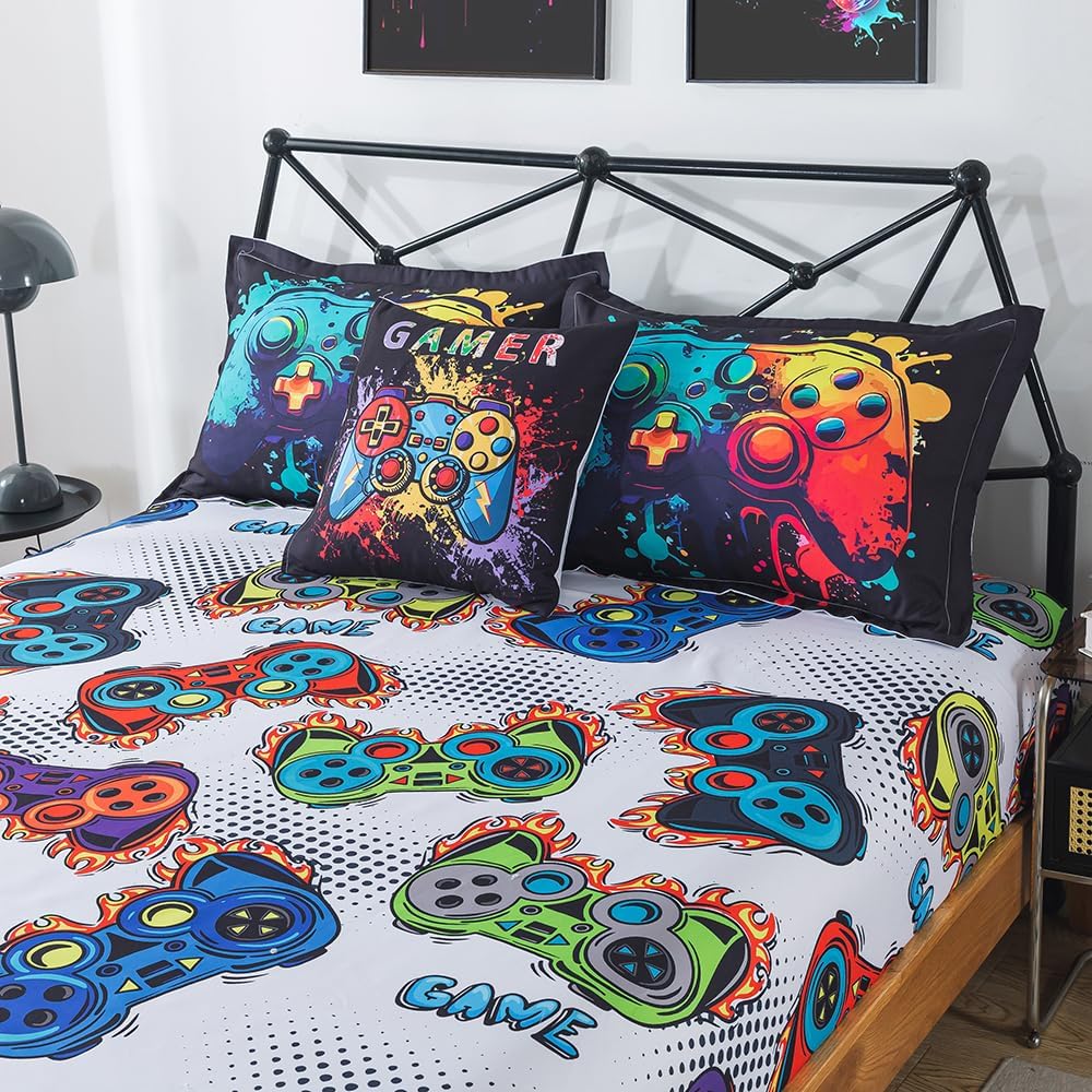ADASMILE A S Gaming Comforter Set for Kids