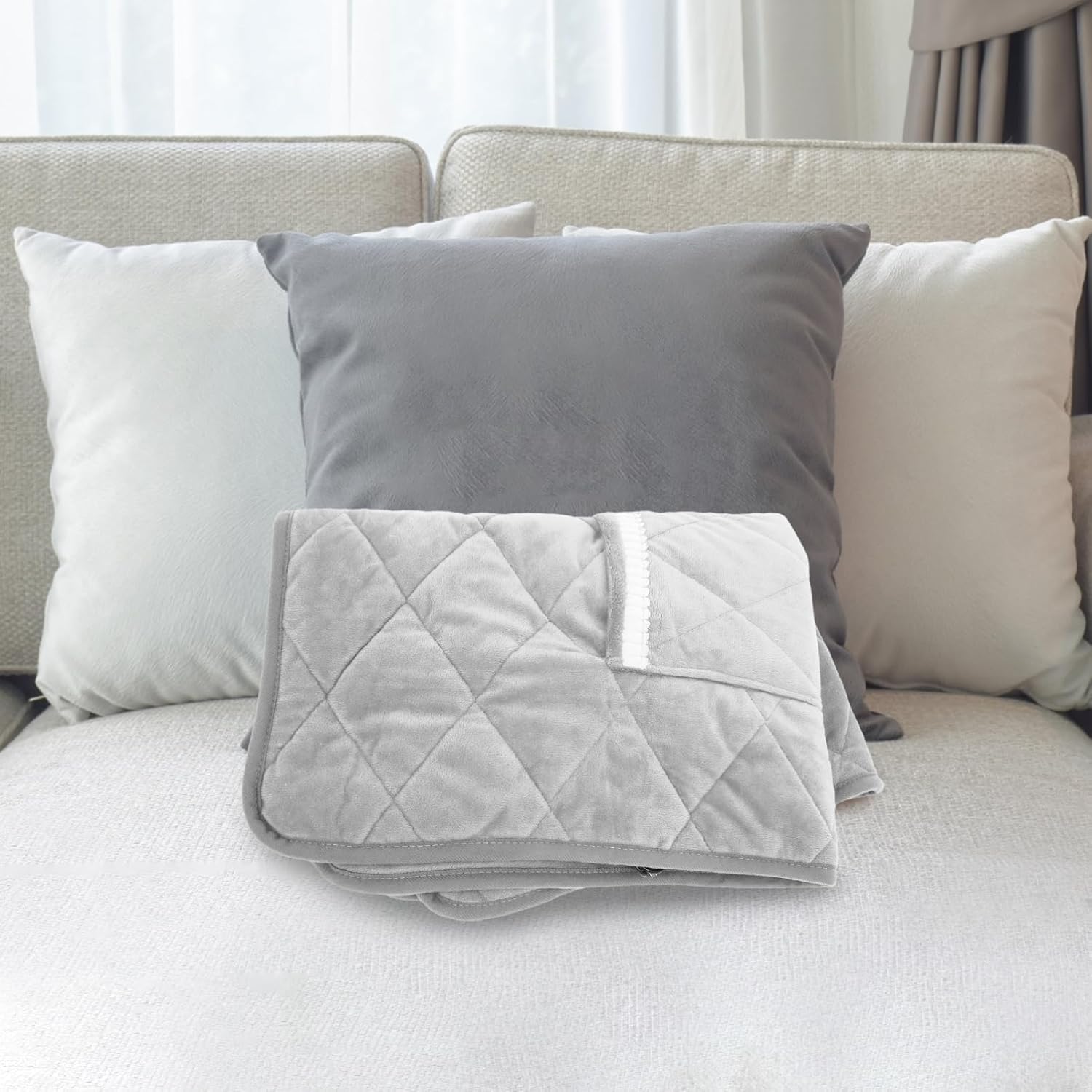 STOBAZA Heated Blanket Portable Full Size Soft Velvet Washable
