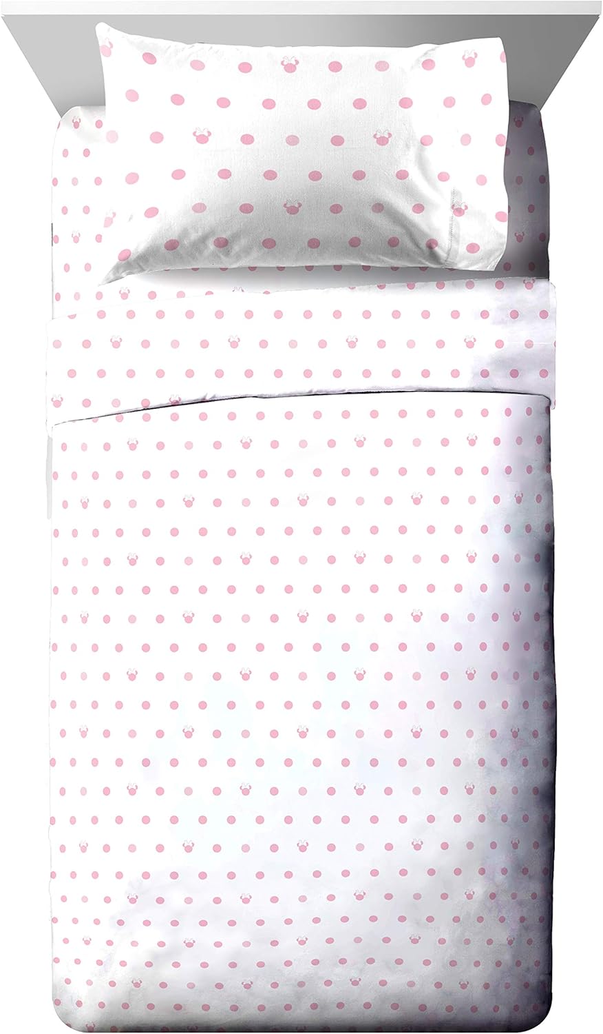 Jay Franco Disney Minnie Mouse Dots 4 Piece Twin Bed Set