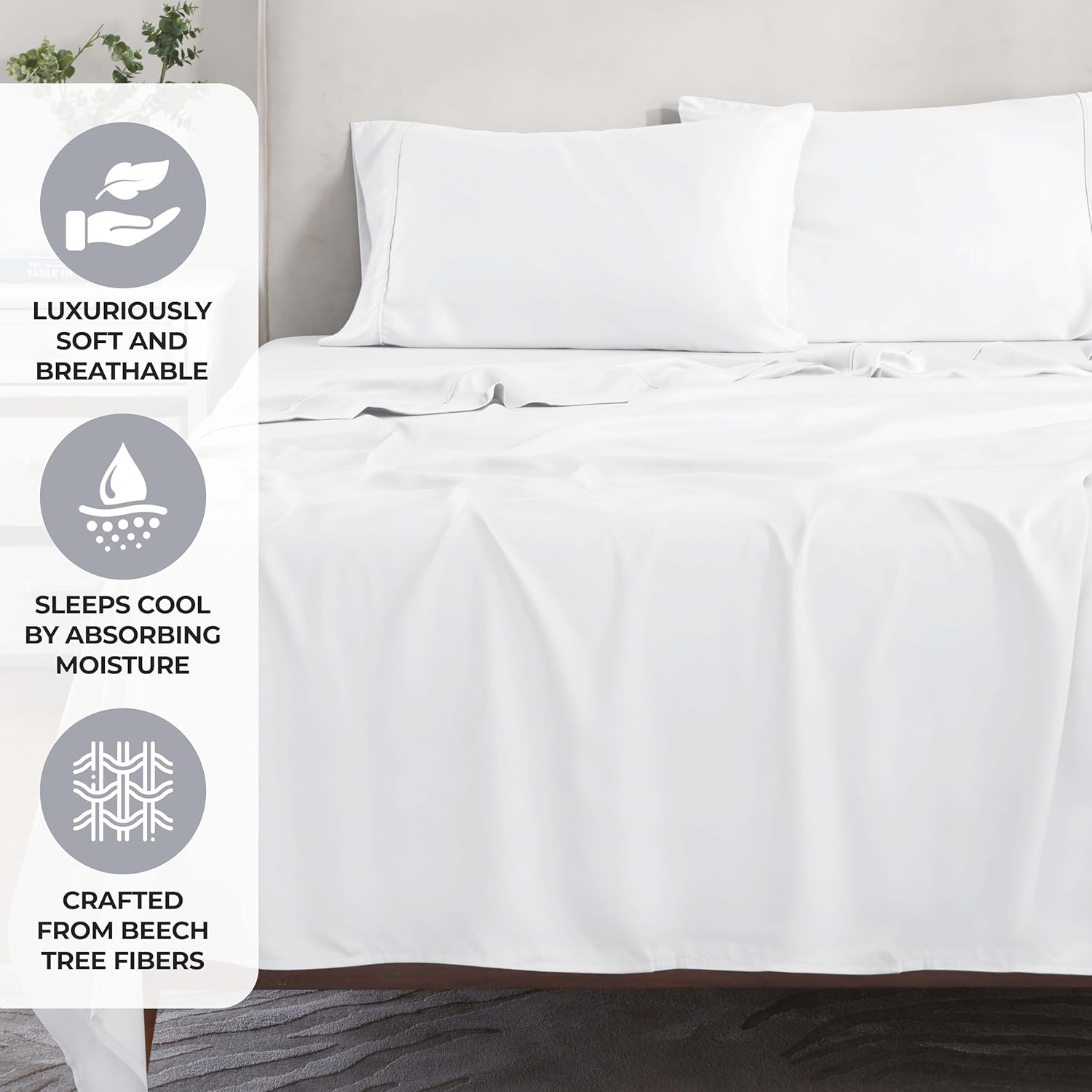Superior Modal from Beechwood Sheet Set California King White