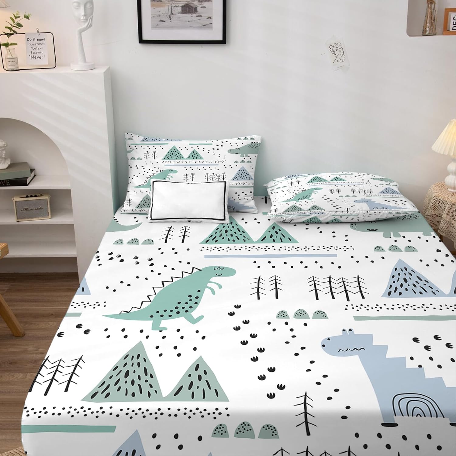 Dinosaur Sheets Twin XL - Kids Bedding Set with Deep Pocket and Elastic