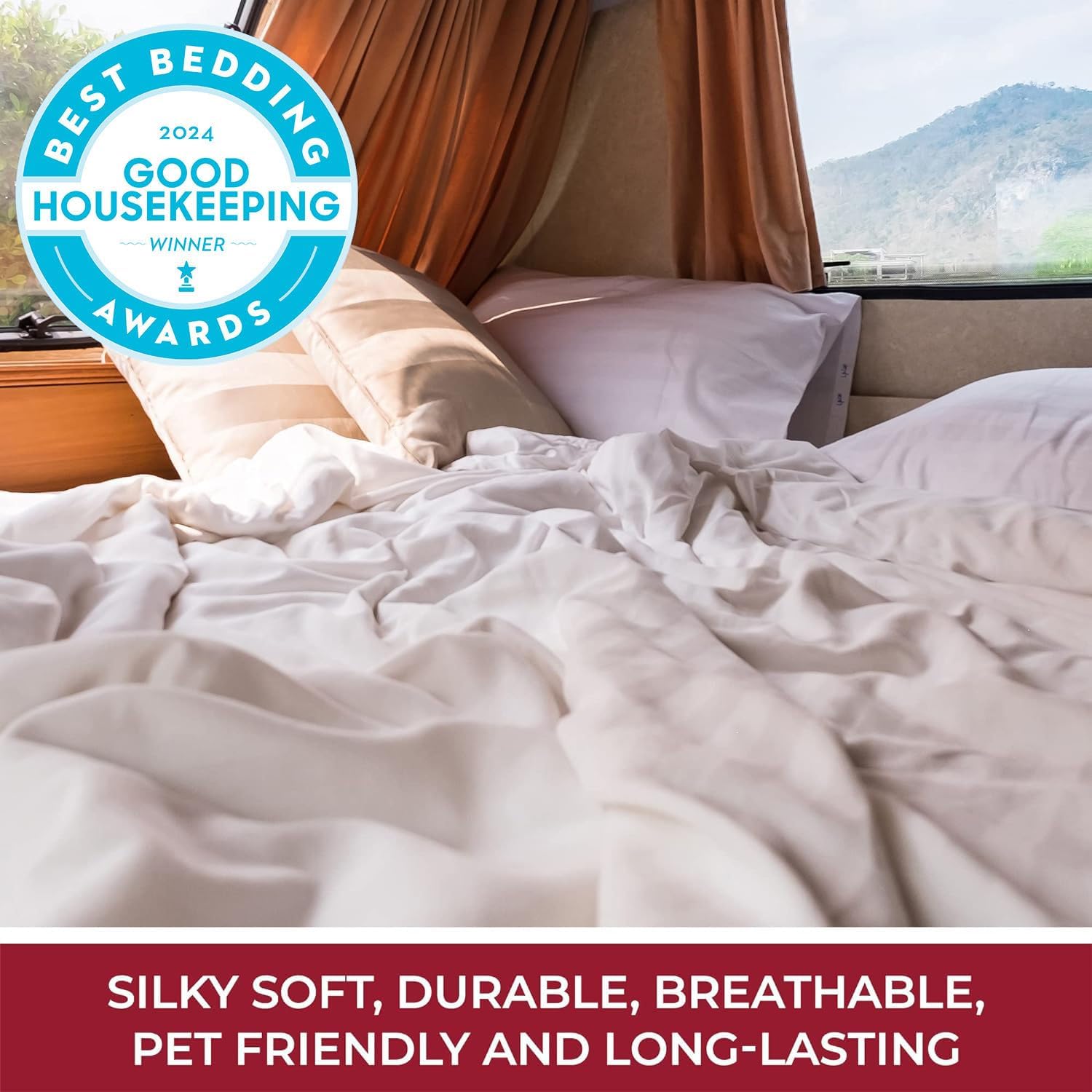 Mellanni RV Short Queen Sheets - 4 PC Hotel Luxury Sets
