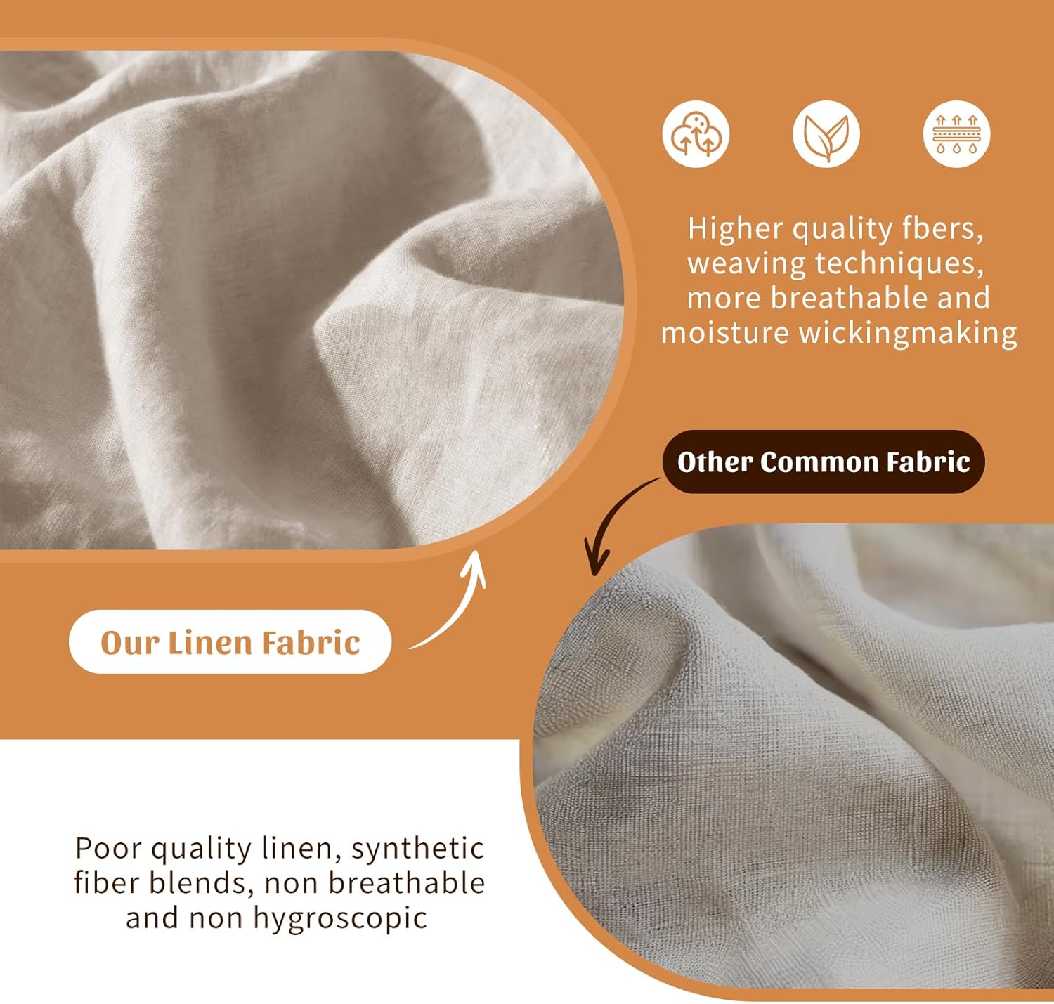Shilucheng 100 French Linen Queen Sheets 6Pcs Set