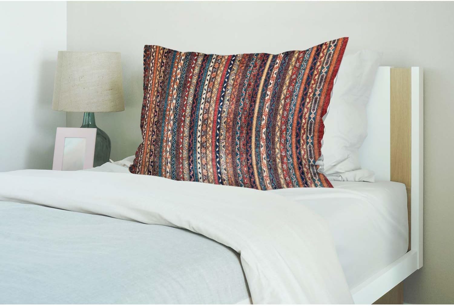 Retro Stripes Pillow Case Soft Breathable Queen Size 20x26 Inches 1