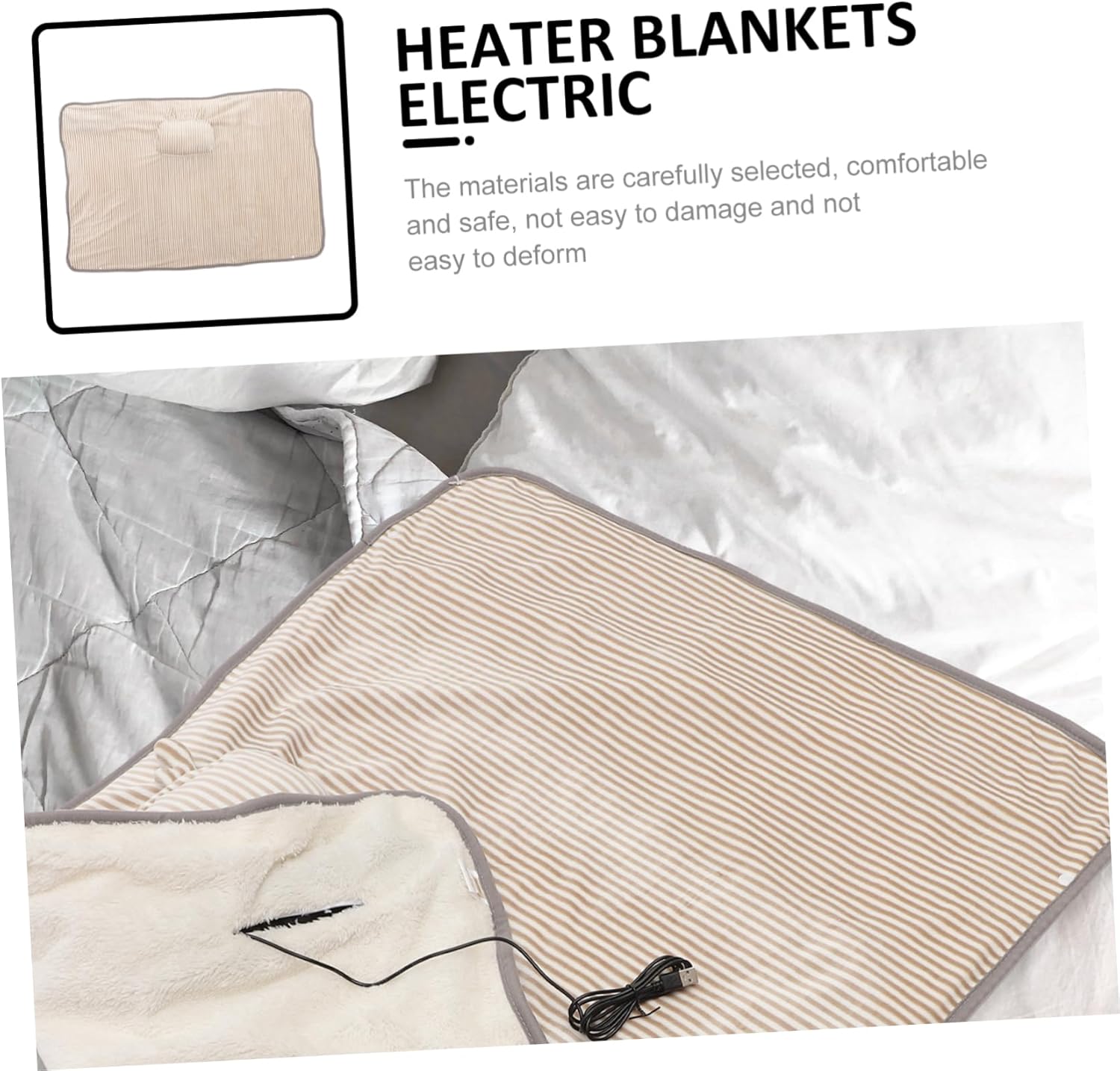 Portable Heating Blanket with Cartoon Design for Quick Warmth