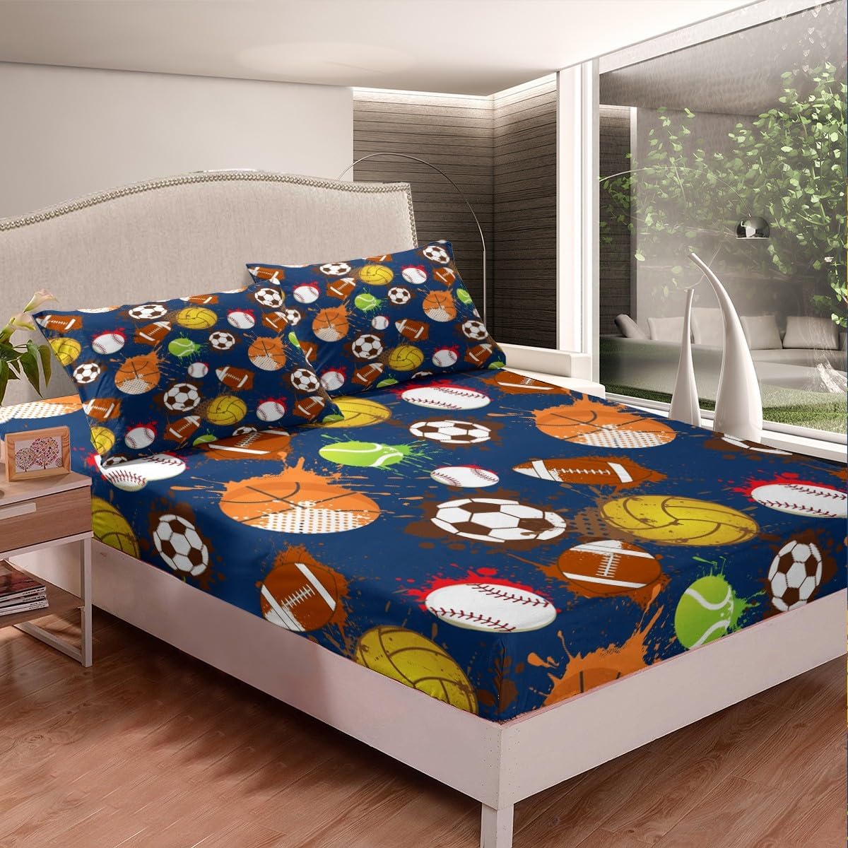 Erosebridal Soccer Sheet Set Twin Size