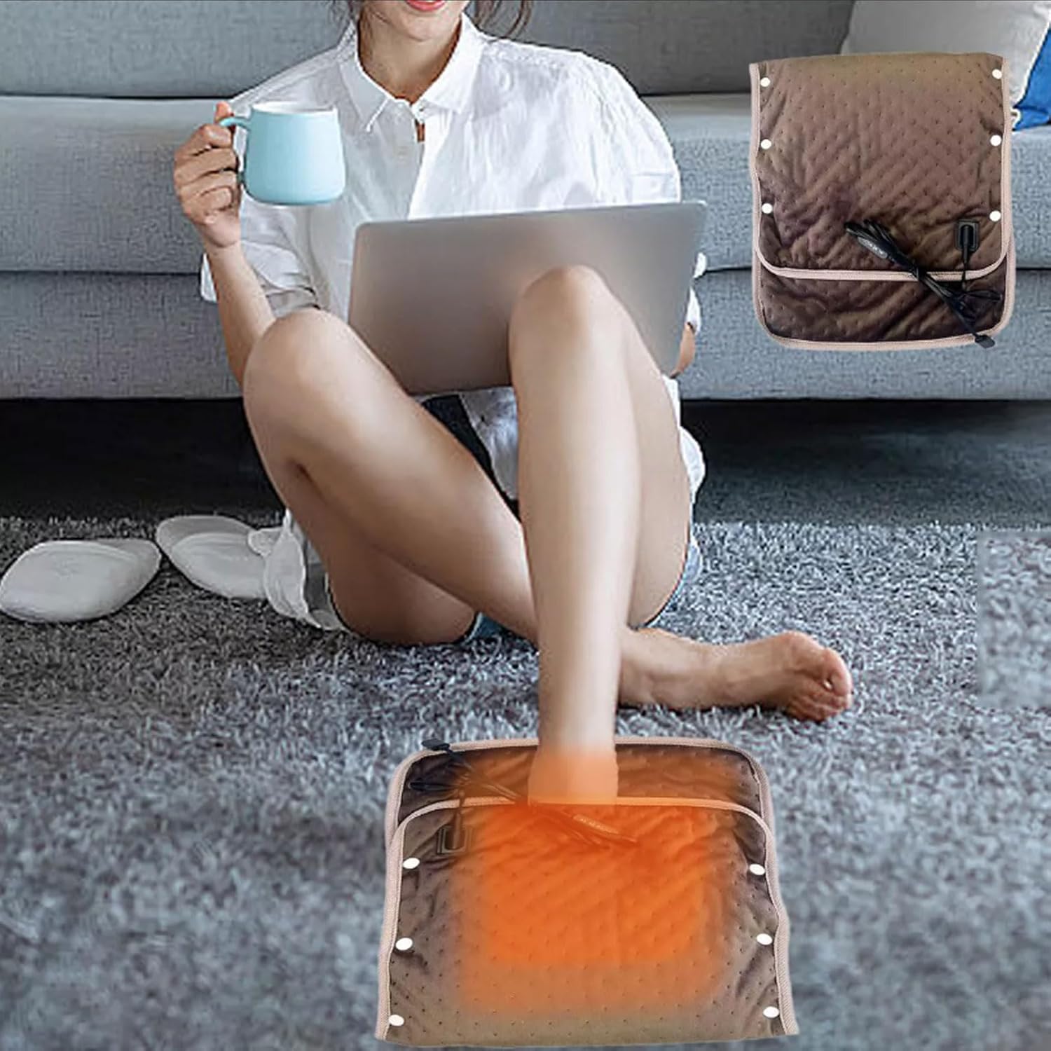 Zerodis Heated Blanket 3 Temperature Levels Portable Power Bank Compatible