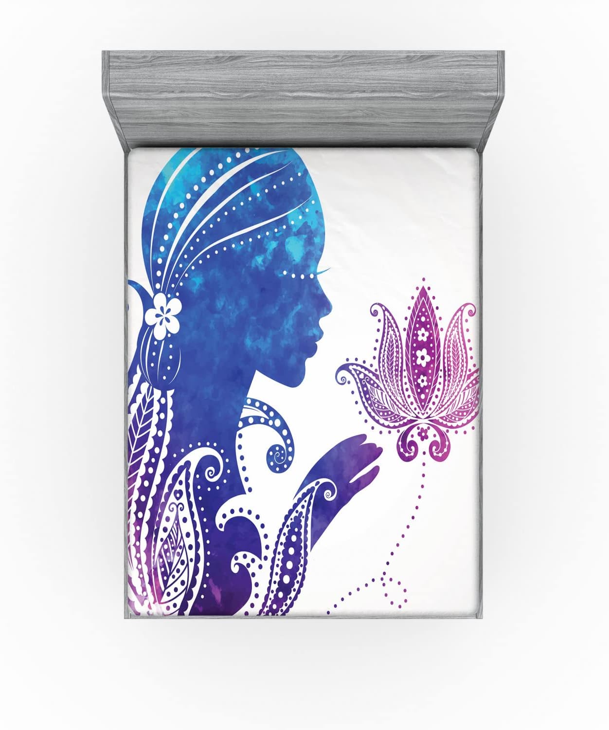 Ambesonne Microfiber Girl Sheet with Flowers