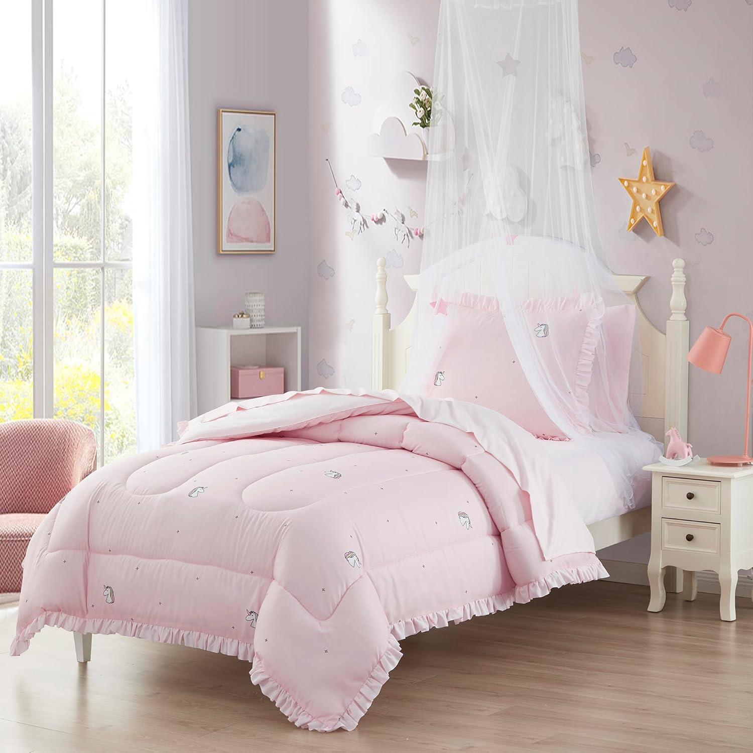 Sweet Home Collection Kids Bedding Set Rainbow Unicorn 1