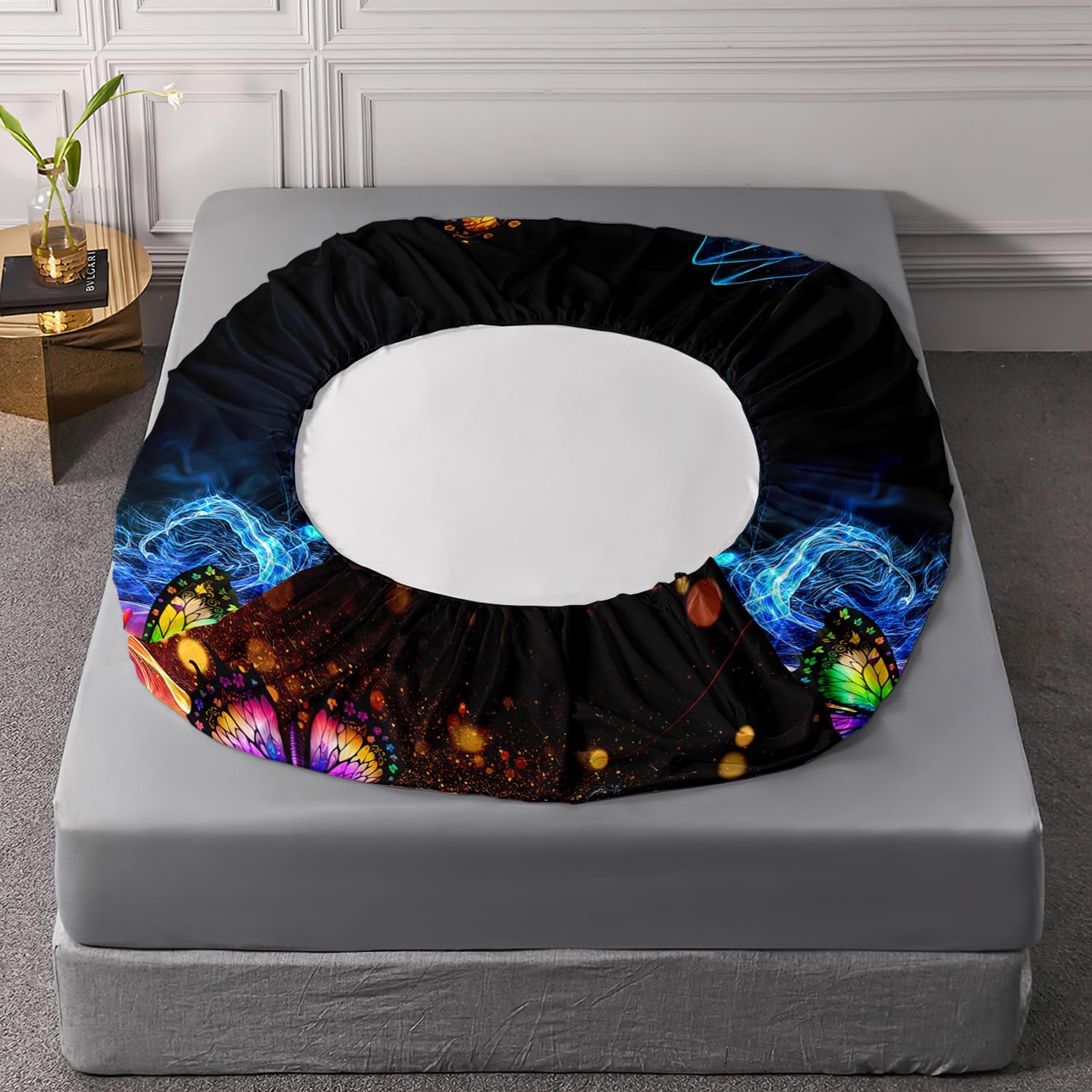 AILONEN Gradient Butterfly Twin XL Fitted Sheet Set 1