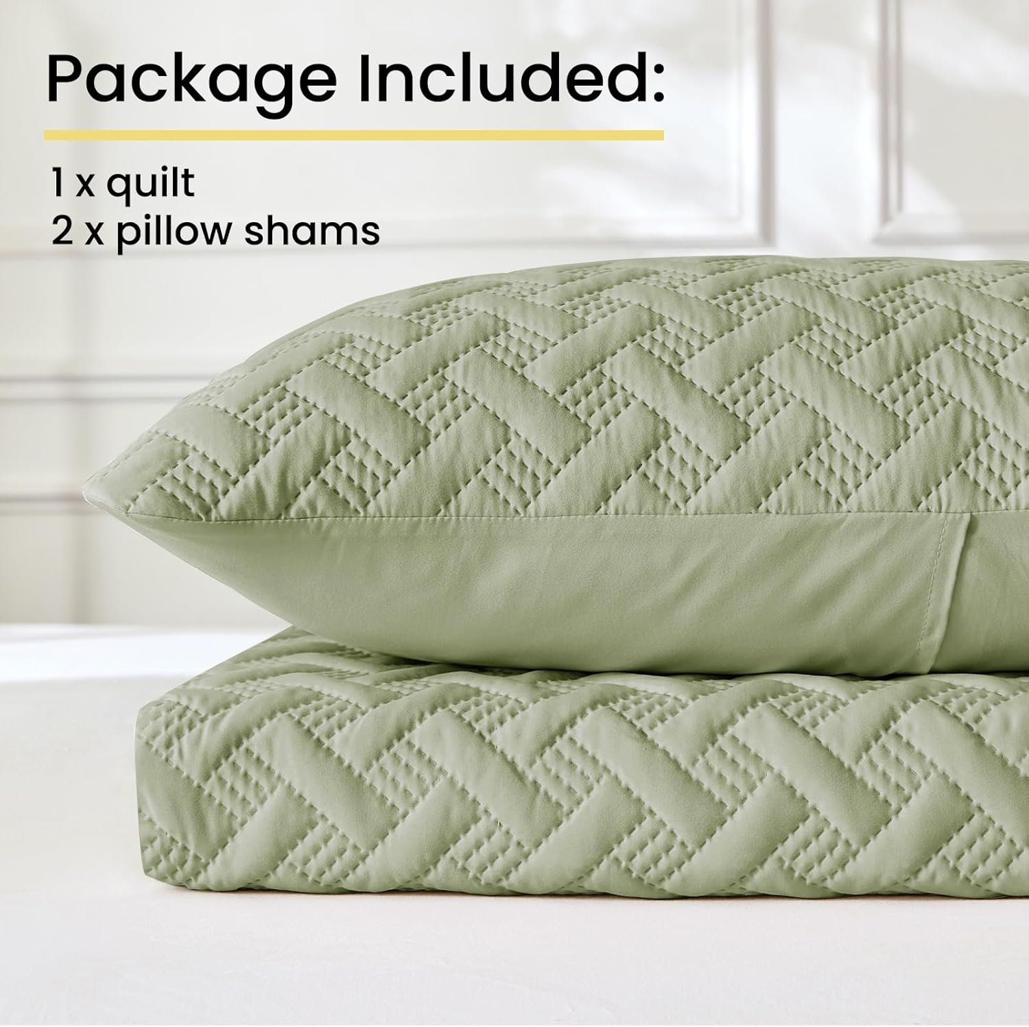 JYHOPE Queen Sage Green Comforter Set