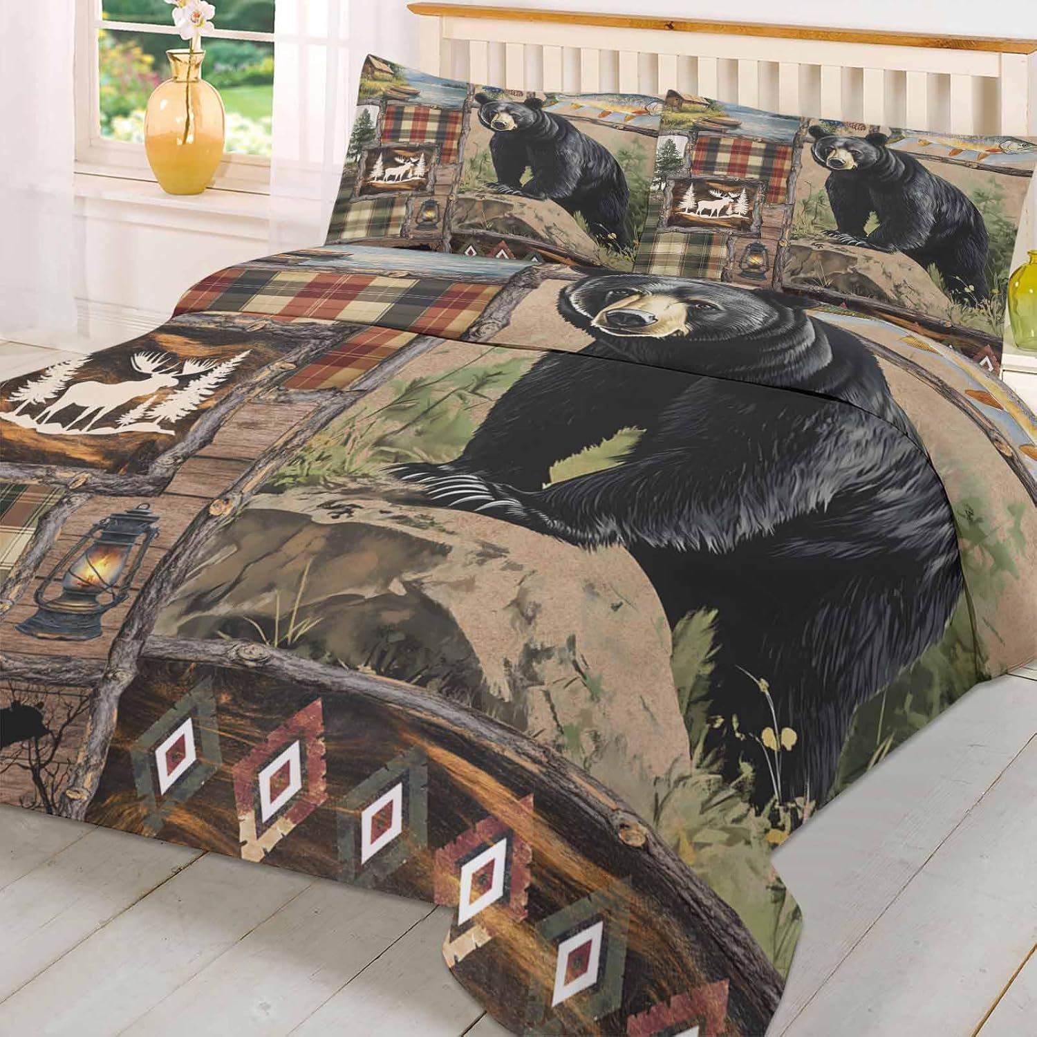 Boanket 3-Piece Queen Duvet Cover Set with Zipper and Pillowcases 1