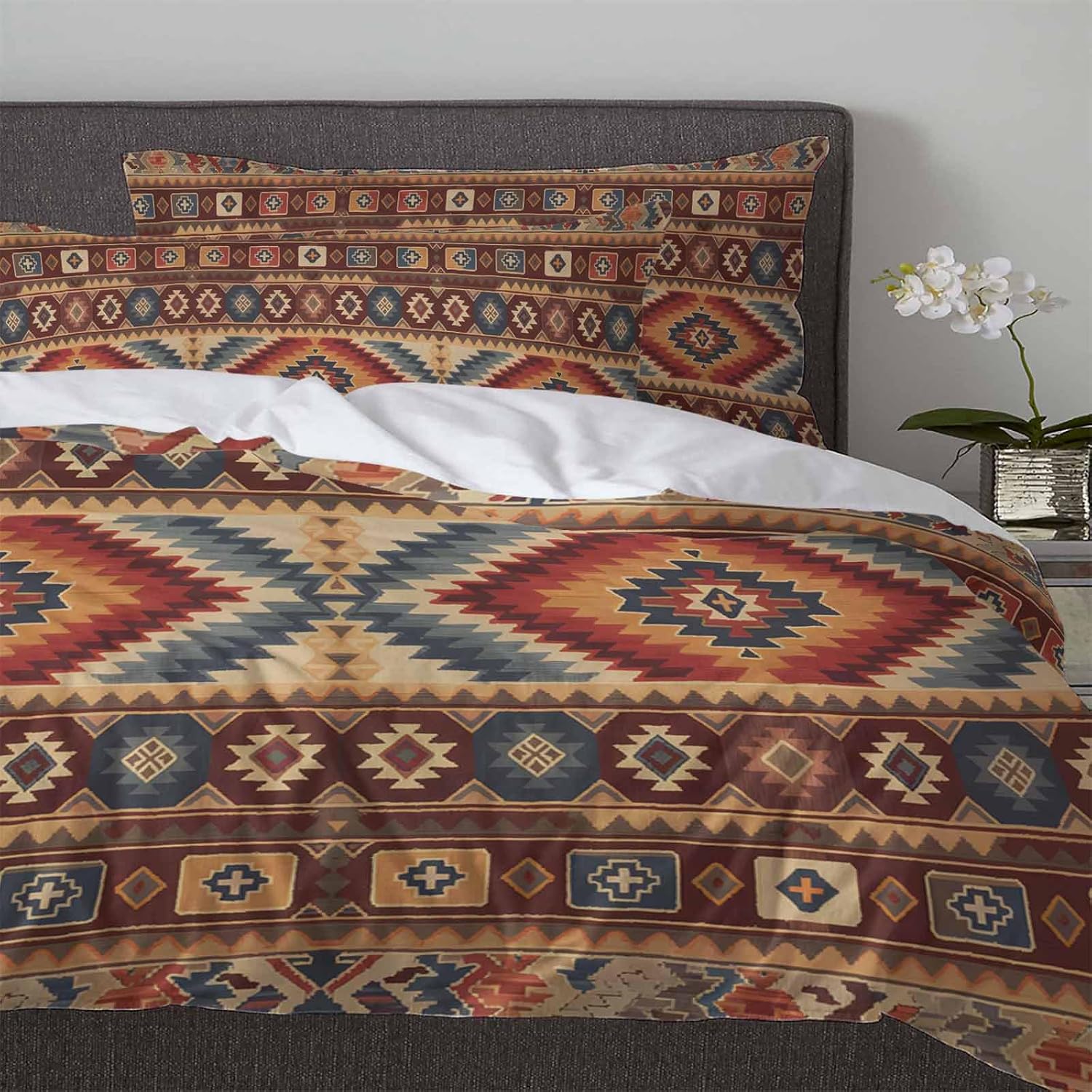 Boanket 3-Piece Southwest Bedding Set with Zipper Closure