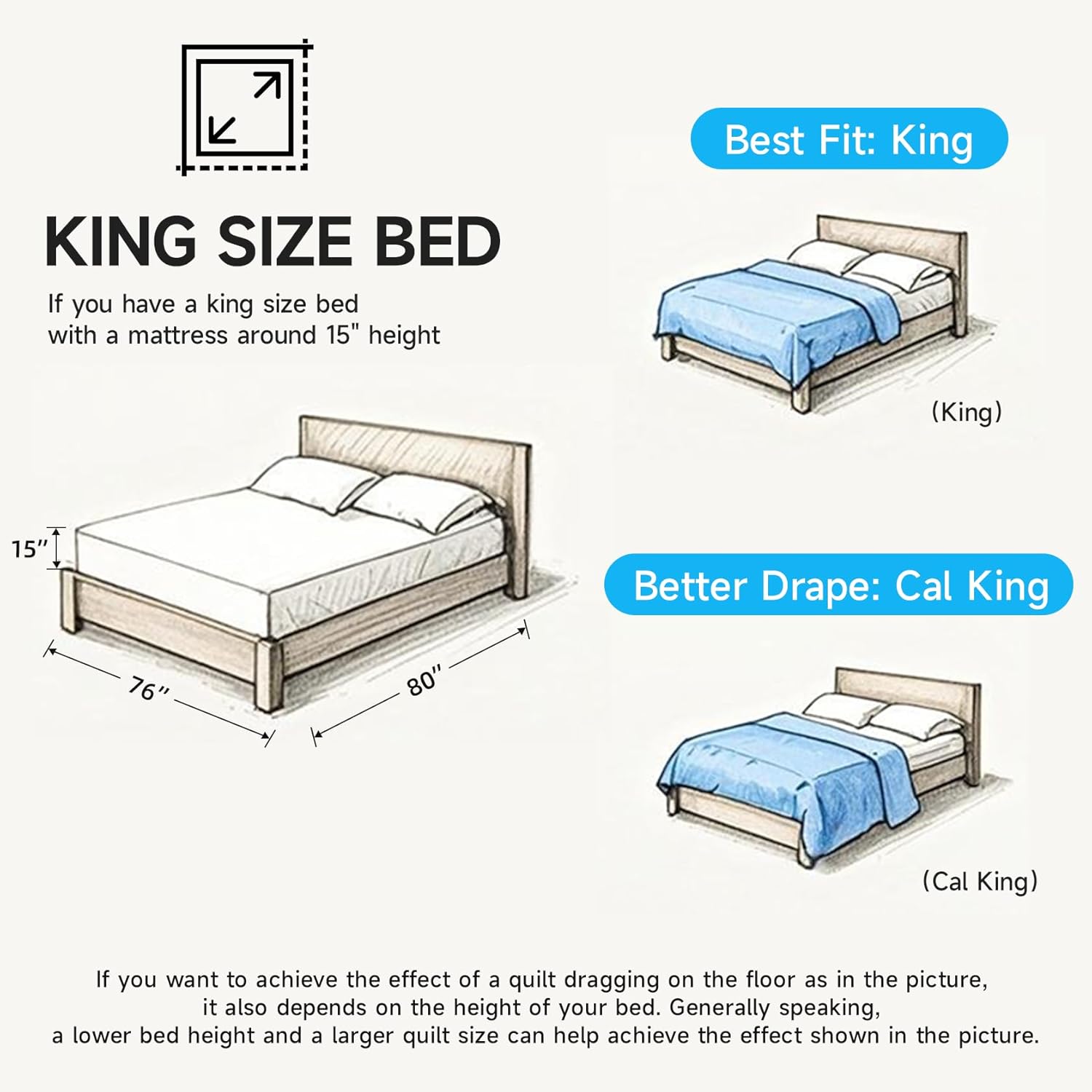 Lavsiry Black Quilt King Size with Pillow Shams