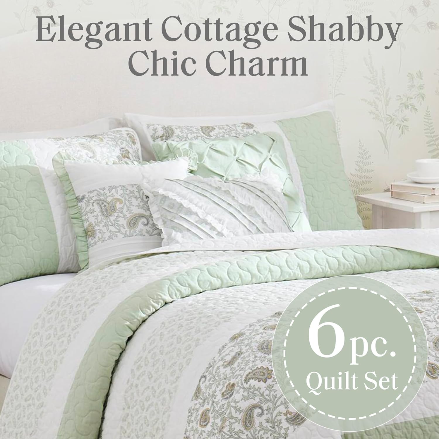 Madison Park Dawn 6 Piece Queen Cotton Coverlet Set
