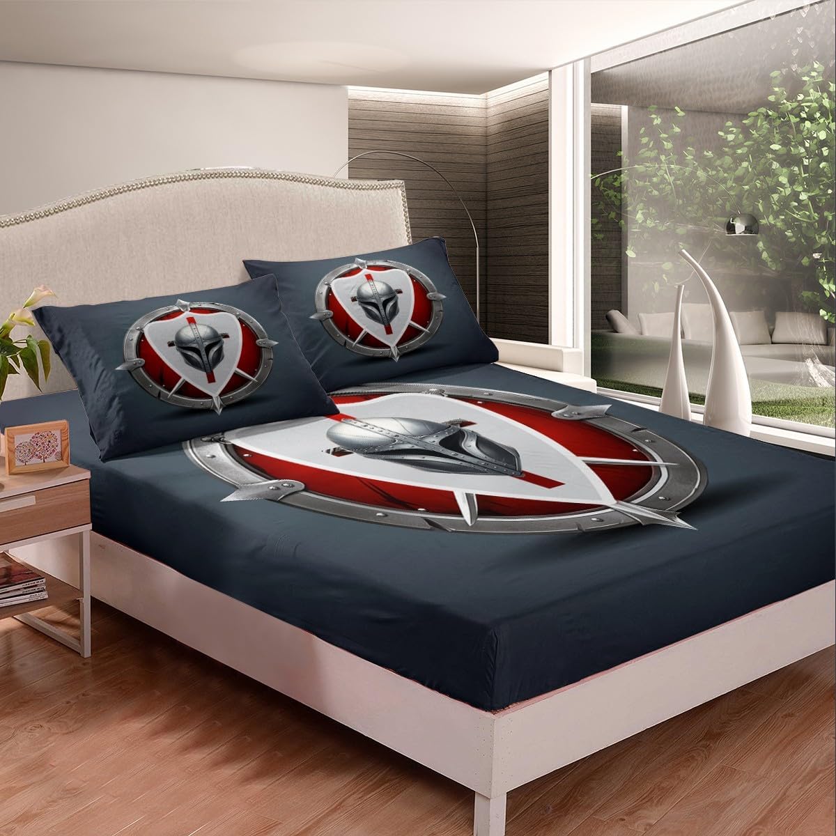 Erosebridal Men Sabre Fitted Sheet Set Retro Exotic Style