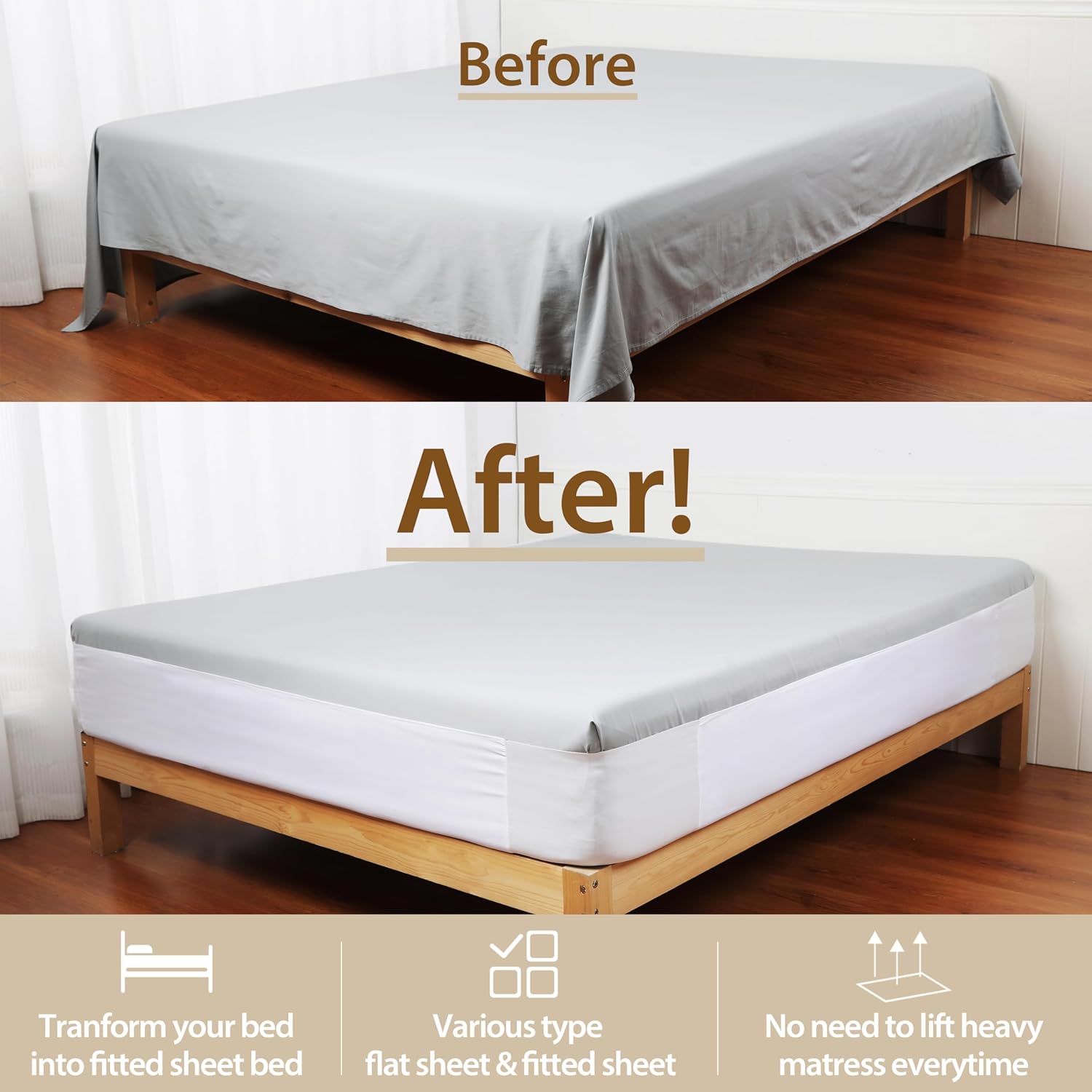 WOXXIY Bed Sheet Holder for King Mattress