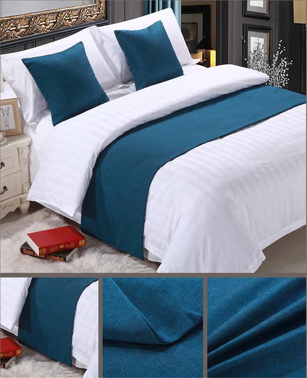 WBYCOTBED Teal Bed Runner 3 Pcs Set Luxury Decor