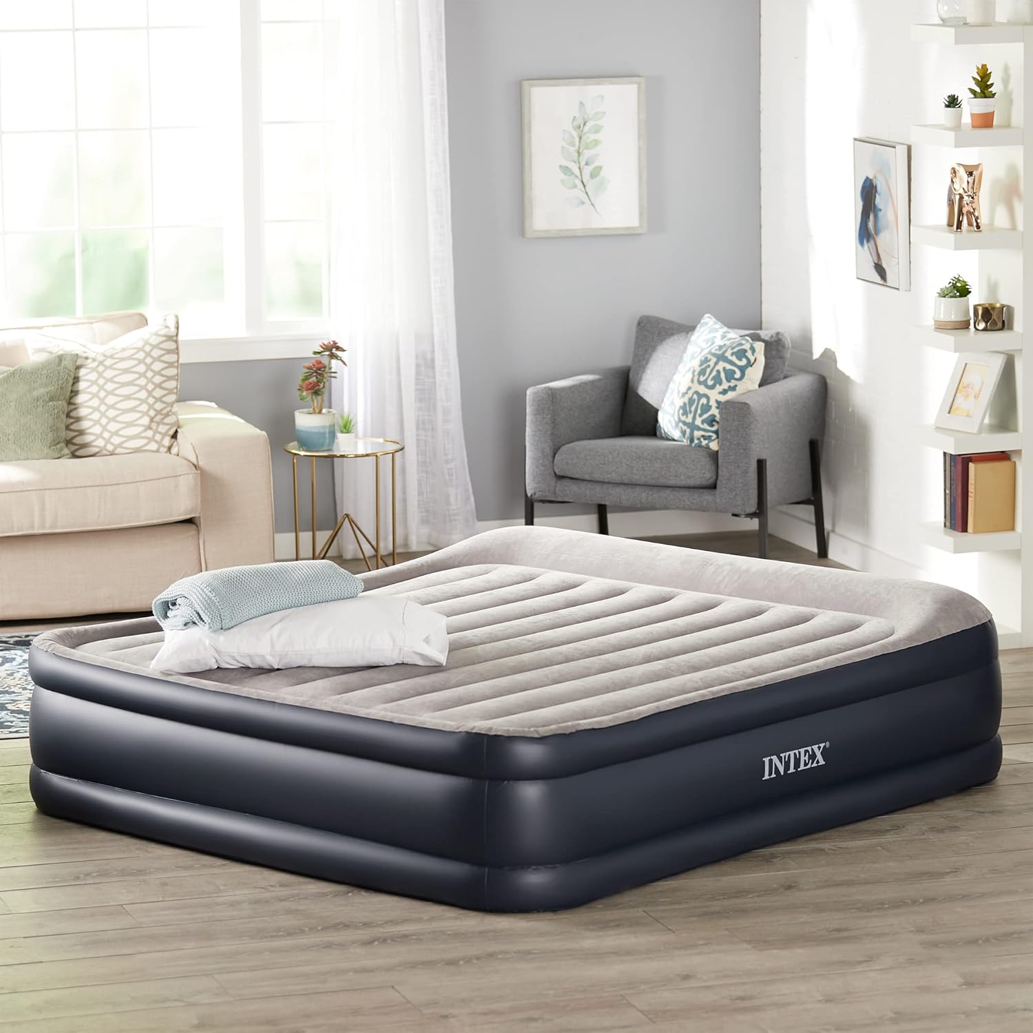 Intex Dura-Beam King Air Mattress with Built-In Pump