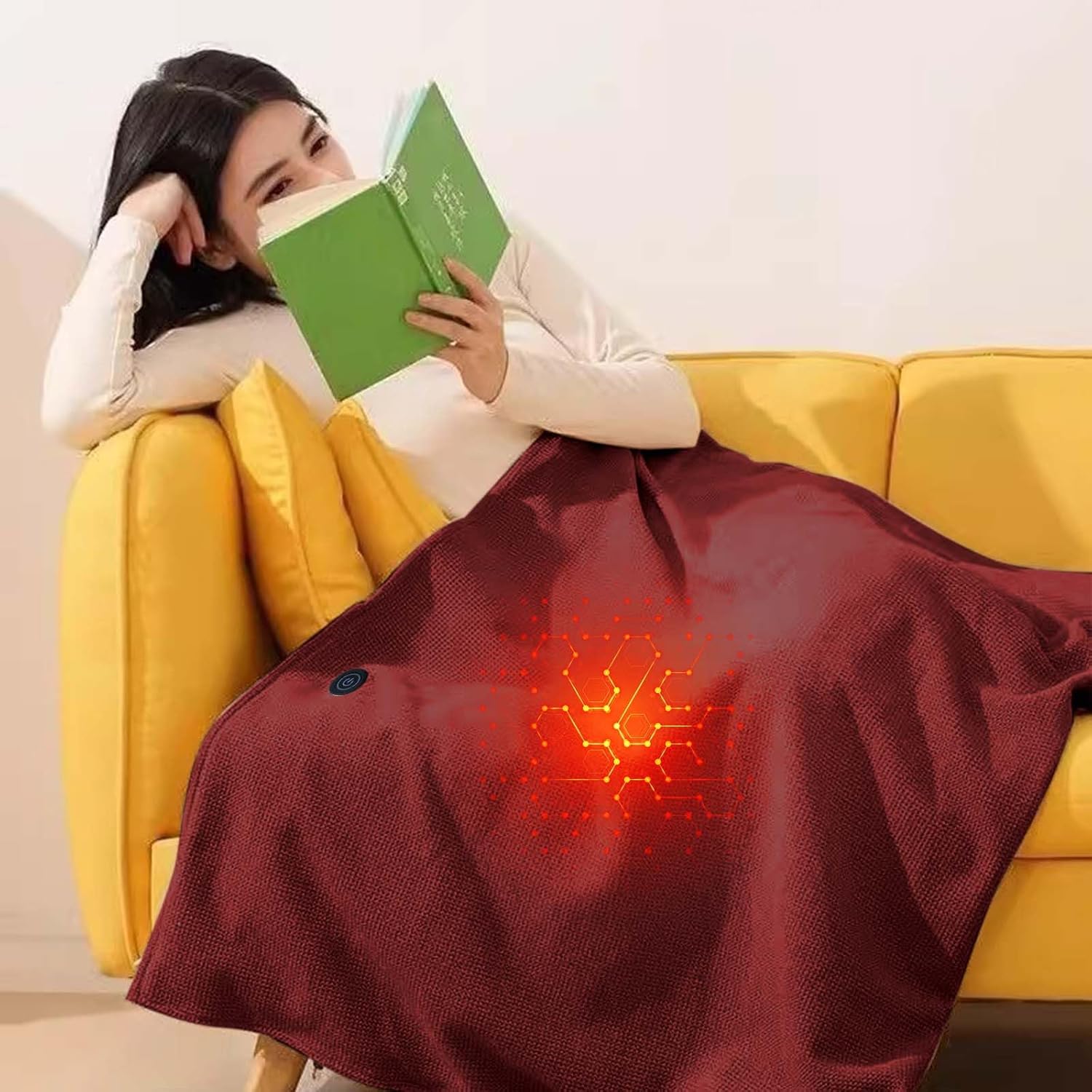 CENGNIAN Heated Shawl Wrap 3 Heat Levels USB Powered Machine Washable