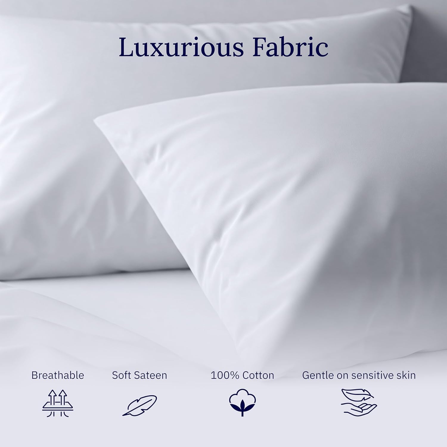 California Design Den 500 Thread Count Cotton Pillowcase Set of 2