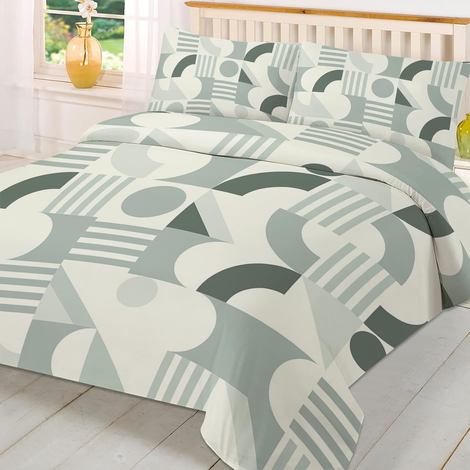 Sabolny Queen Duvet Cover Set with Zipper Ties