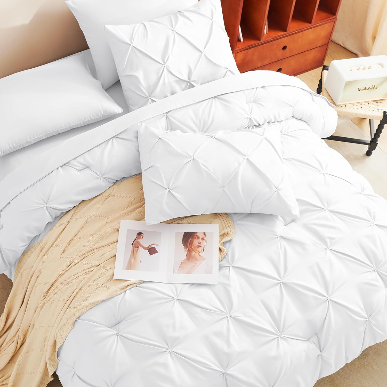 CozyLux Twin Bed in a Bag Set 5 Pieces Comforter
