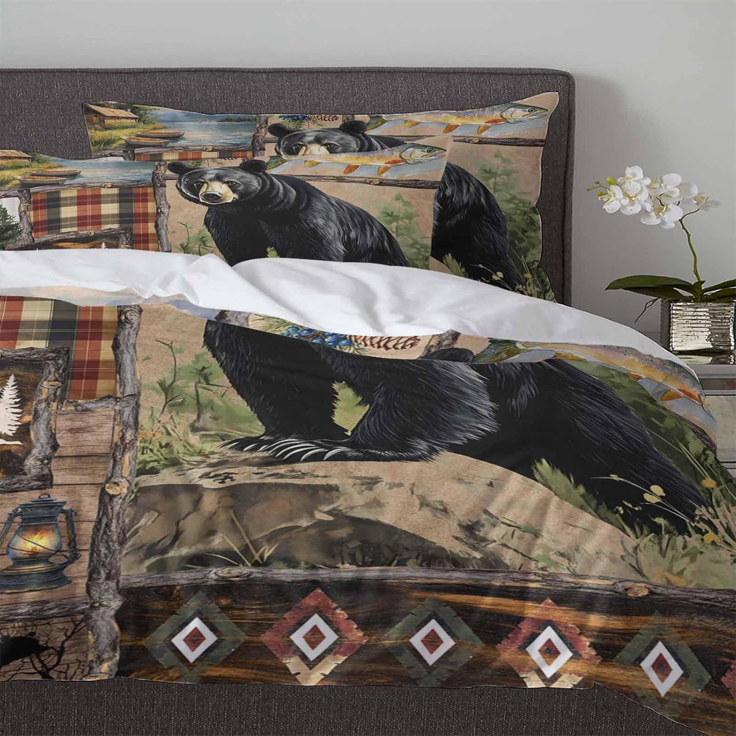Boanket 3-Piece Queen Duvet Cover Set with Zipper and Pillowcases 1