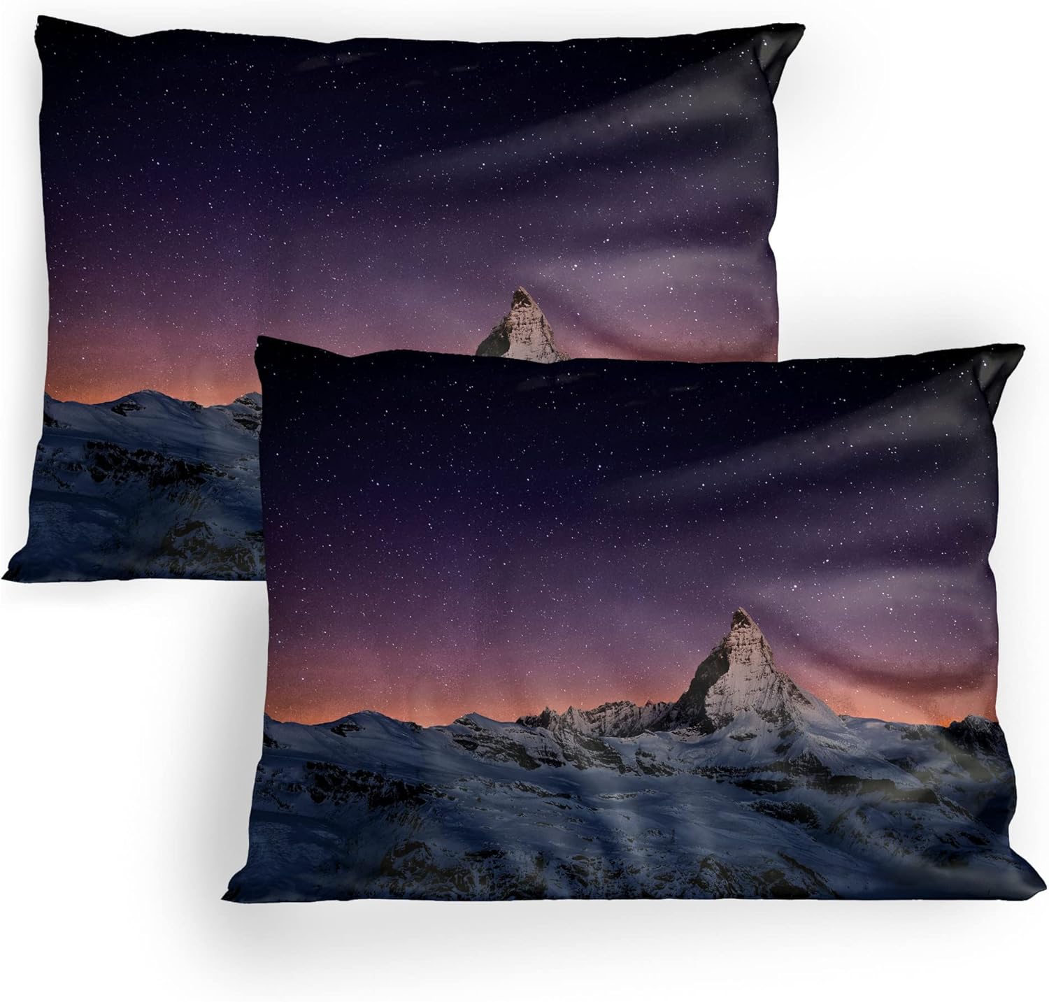 Ambesonne Night Pillow Sham Set of 2 Galactic View 1