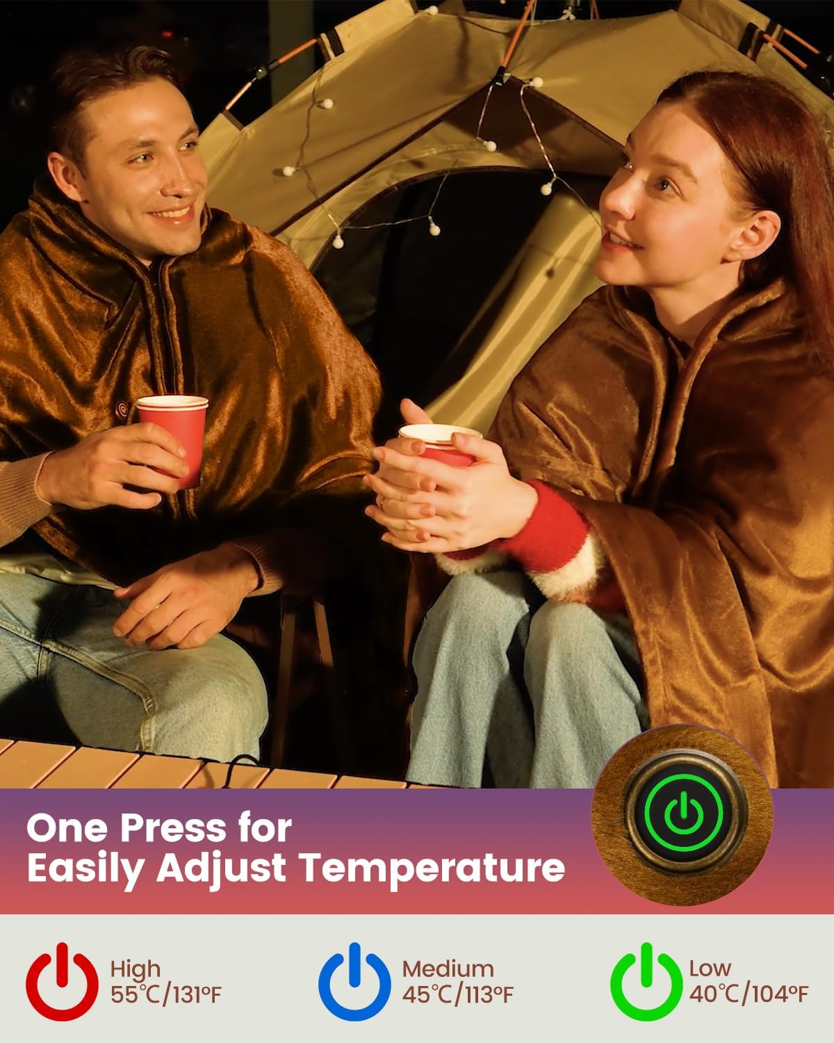 Mefine Heated Blanket for Car and Outdoor Use