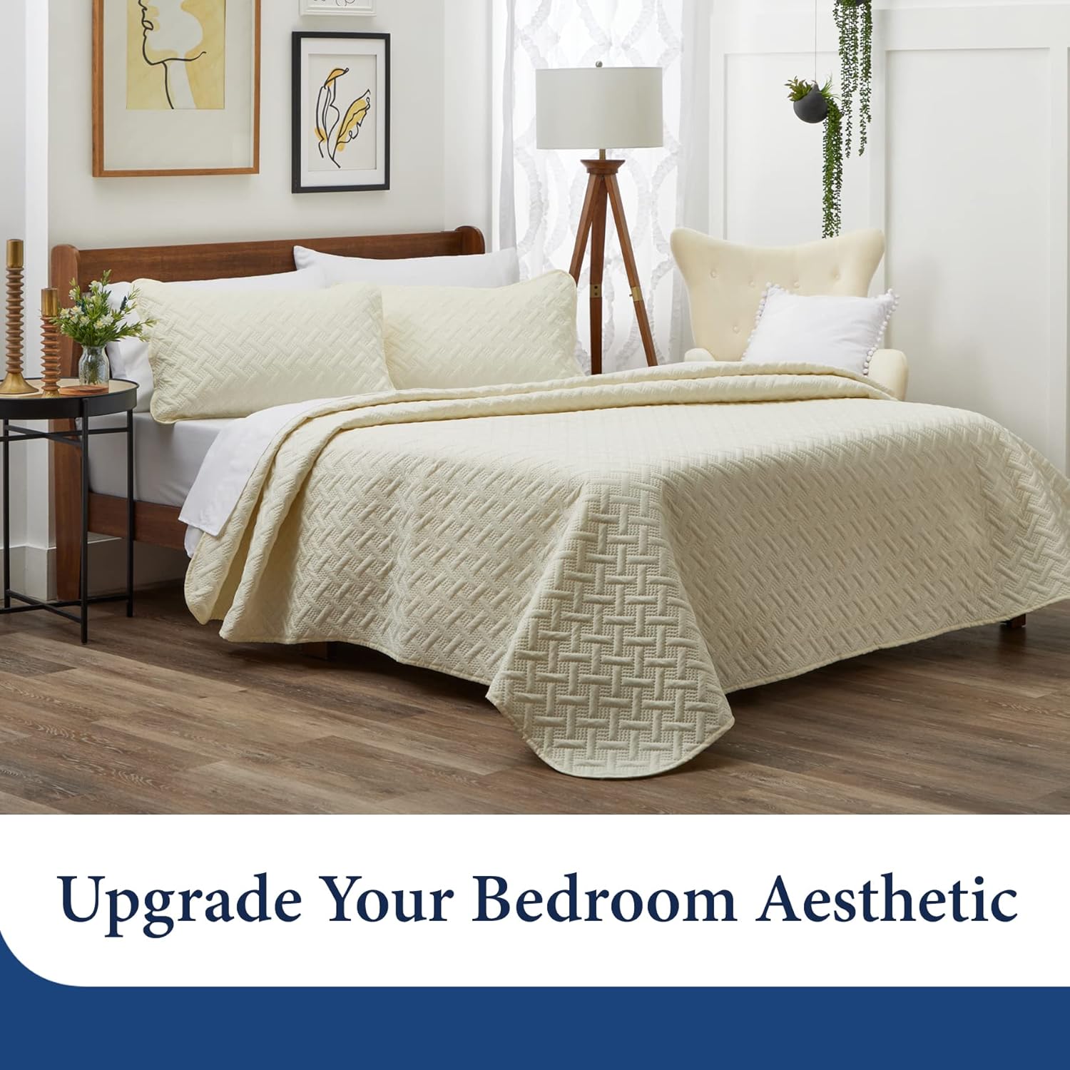Cosy House Luxury Bamboo Rayon Quilt Set 3-Piece