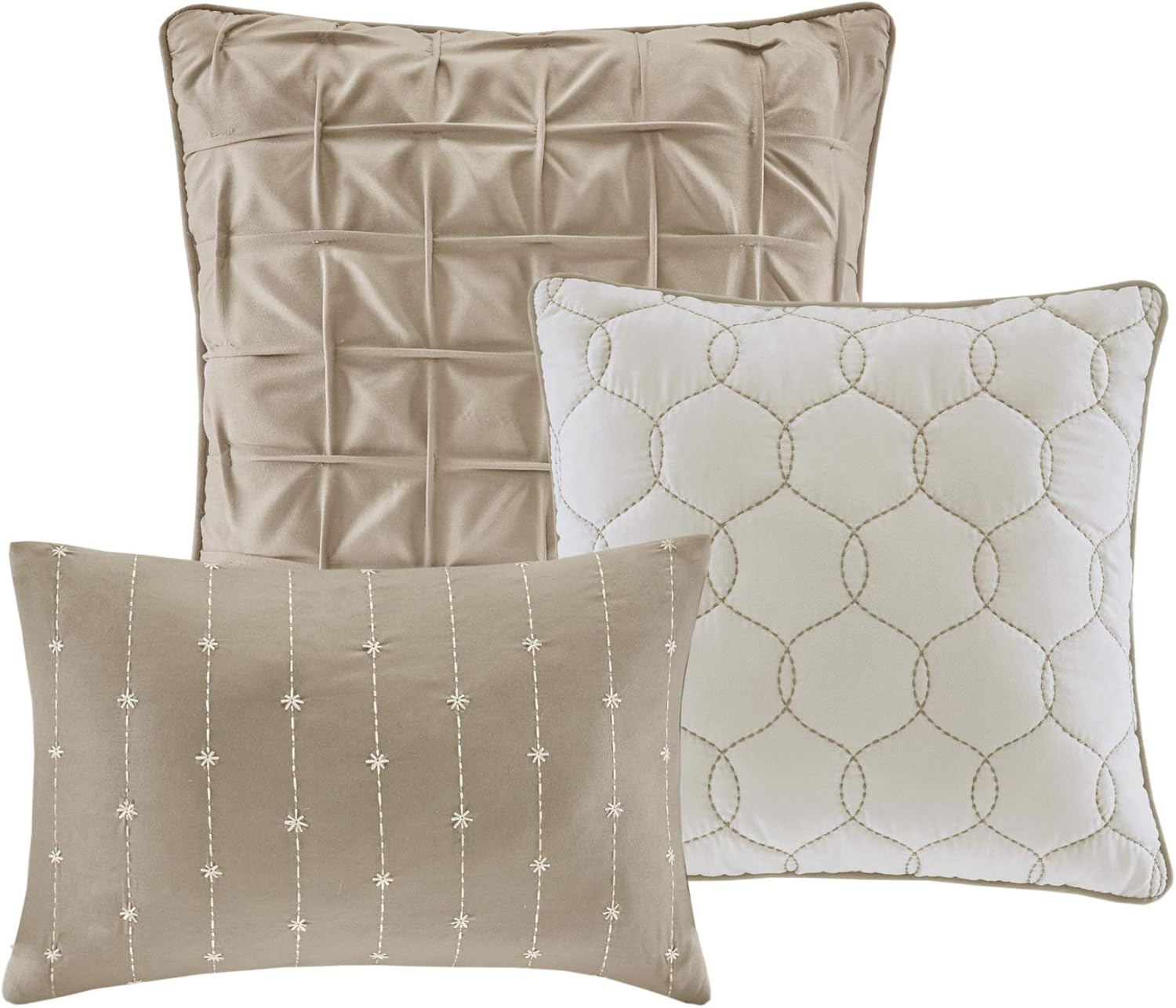 Madison Park Walter Seersucker Comforter Set Queen Size Taupe