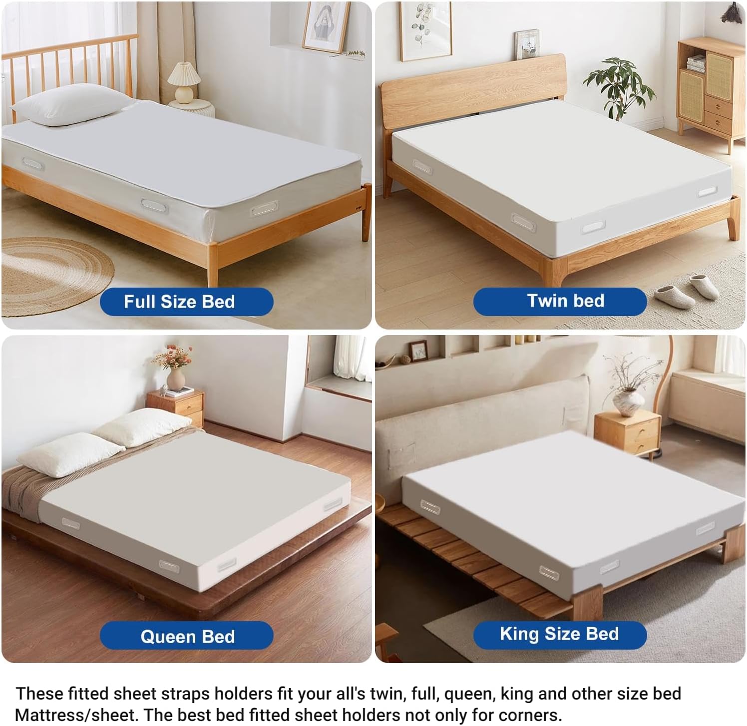 Tabiaprd Bed Sheet Holders 8 Pack Upgrade Fasteners