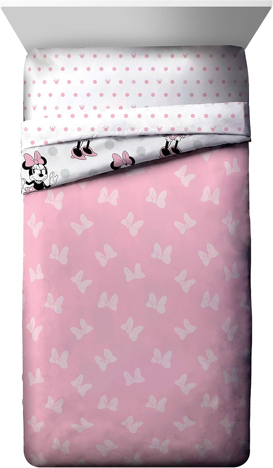 Jay Franco Disney Minnie Mouse Dots 4 Piece Twin Bed Set