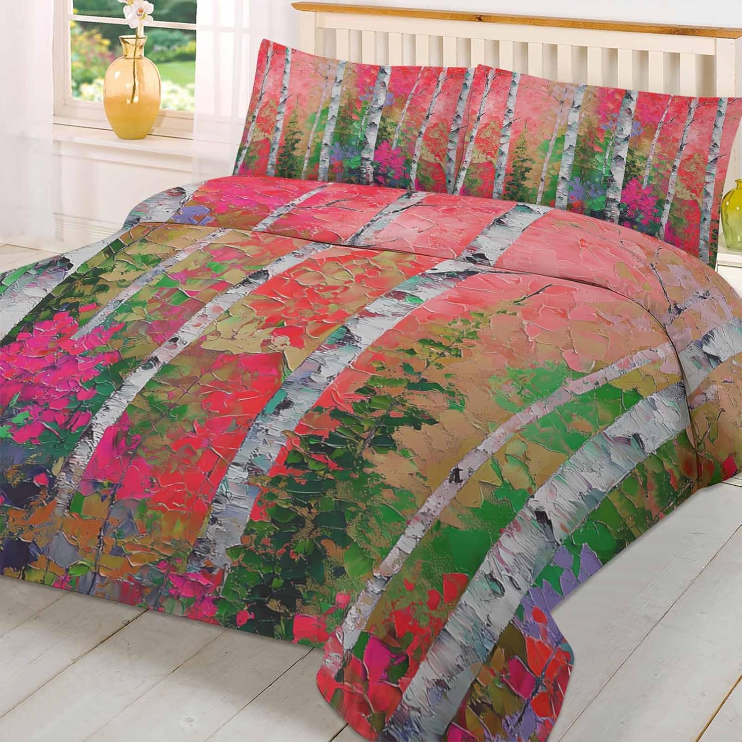 Boanket 3-Piece Queen Bedding Set with Zipper and Tie-In Pillowcases