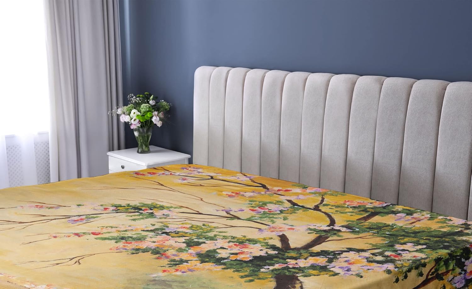 Ambesonne Landscape Fitted Sheet with Art Print