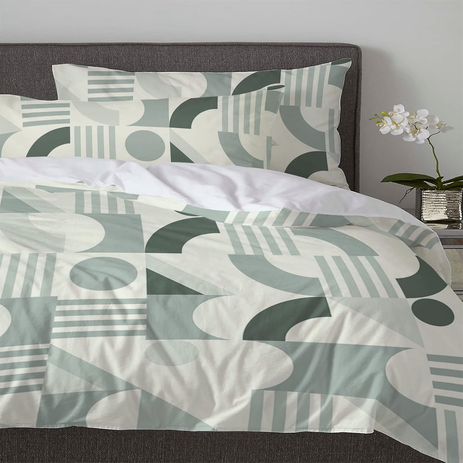 Sabolny Queen Duvet Cover Set with Zipper Ties