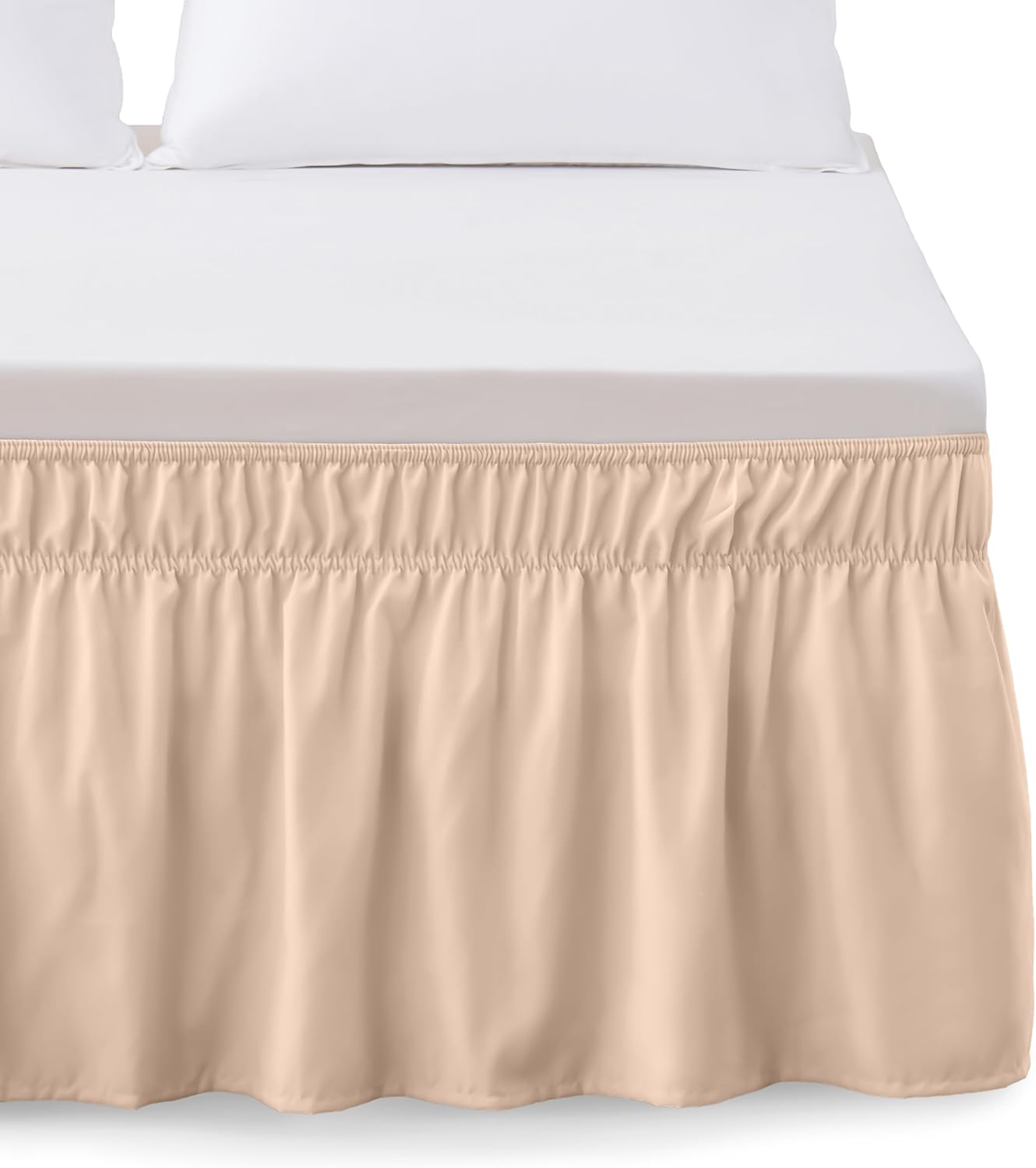 Elegant Comfort Luxury Wrinkle Resistant Bed Skirt - 16in Drop QueenKing Cream