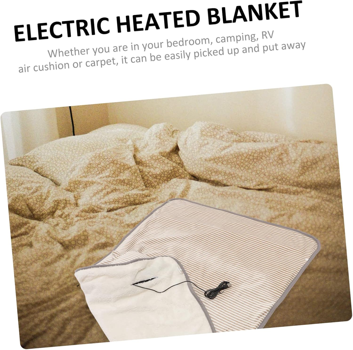 MAGICLULU Fawn Design USB Electric Heating Blanket for Office Couch and Bed