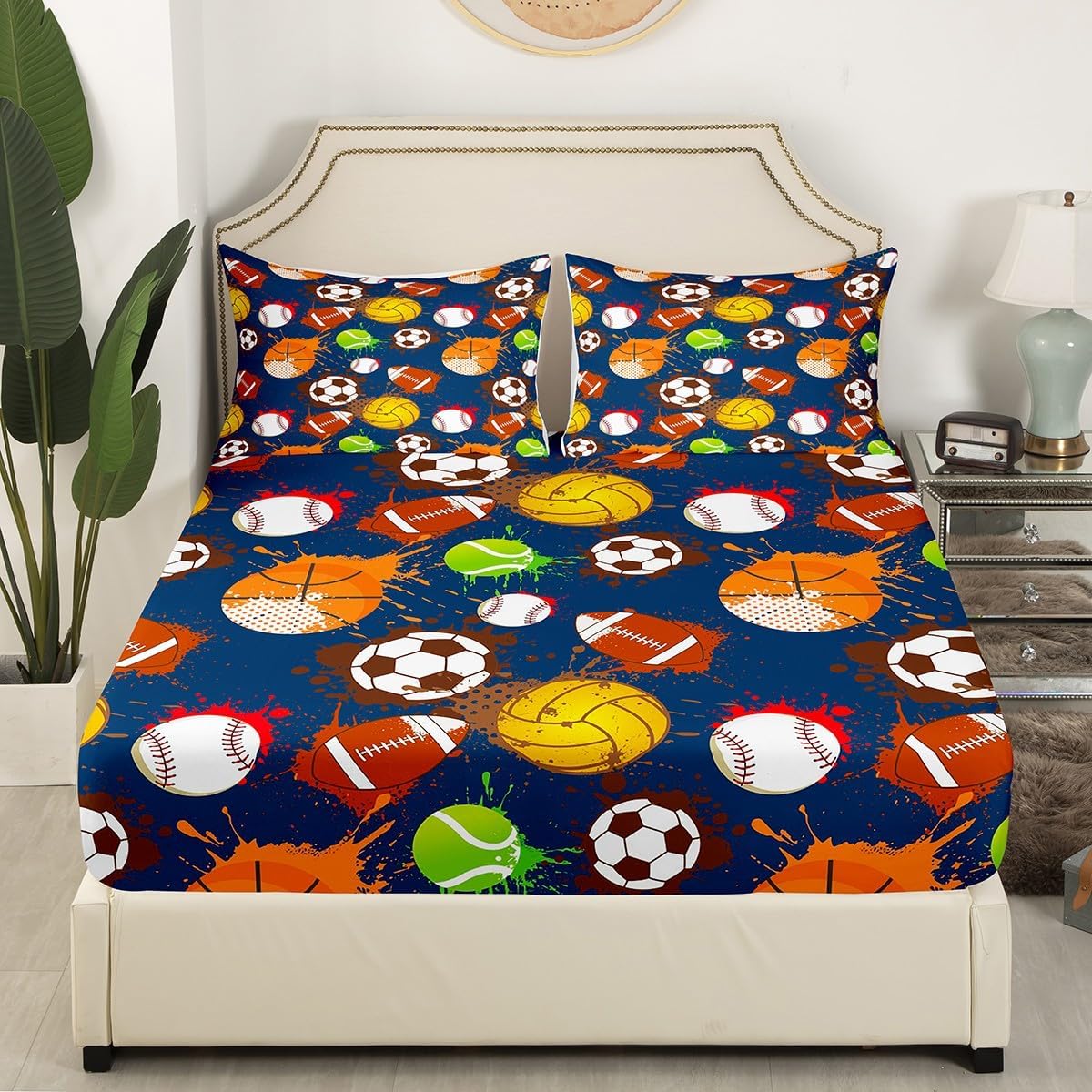 Erosebridal Soccer Sheet Set Twin Size