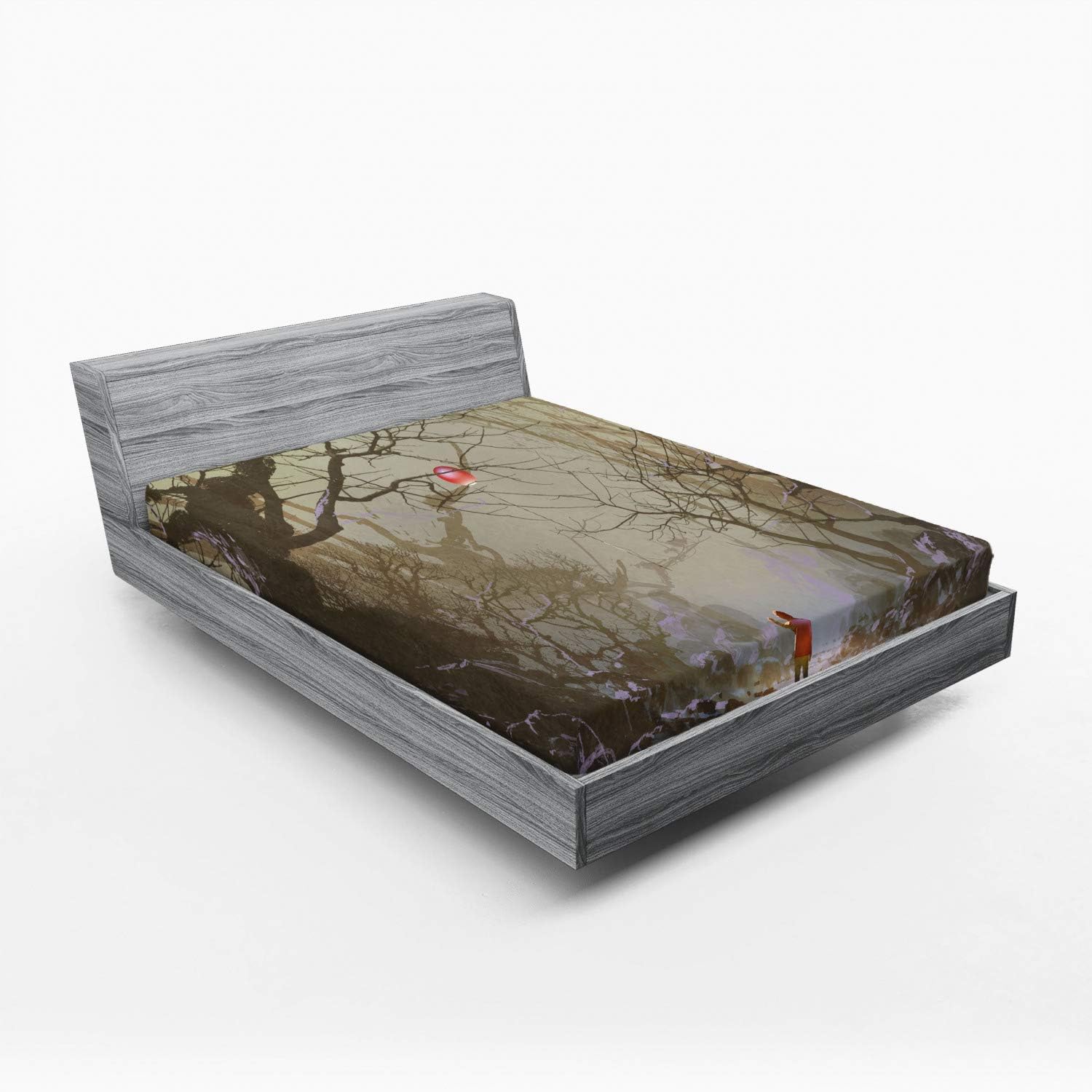 Ambesonne Fantasy Fitted Sheet - California King