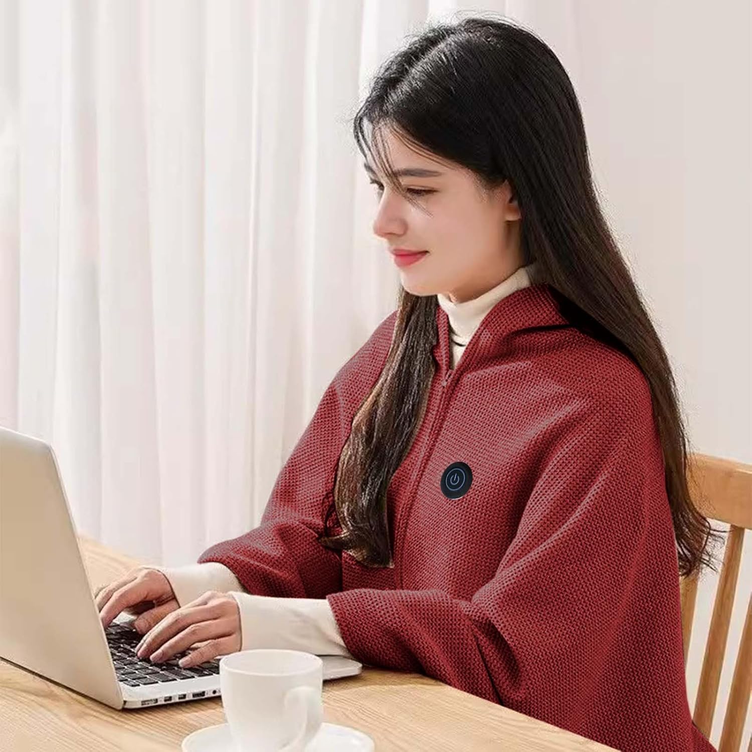CENGNIAN Heated Shawl Wrap 3 Heat Levels USB Powered Machine Washable