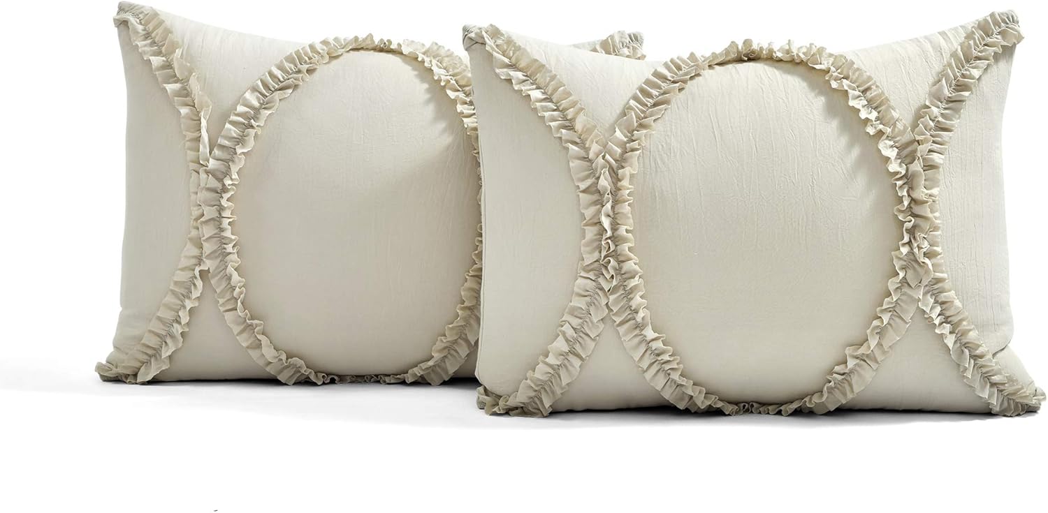 Lush Decor Riviera Ruffle Skirt Bedspread 3 Piece Set King