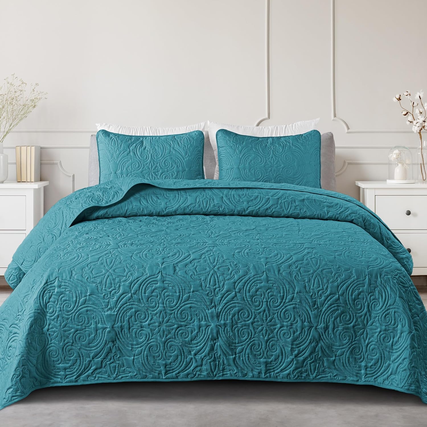 Exclusivo Mezcla King Size Quilt Set Dusty Teal