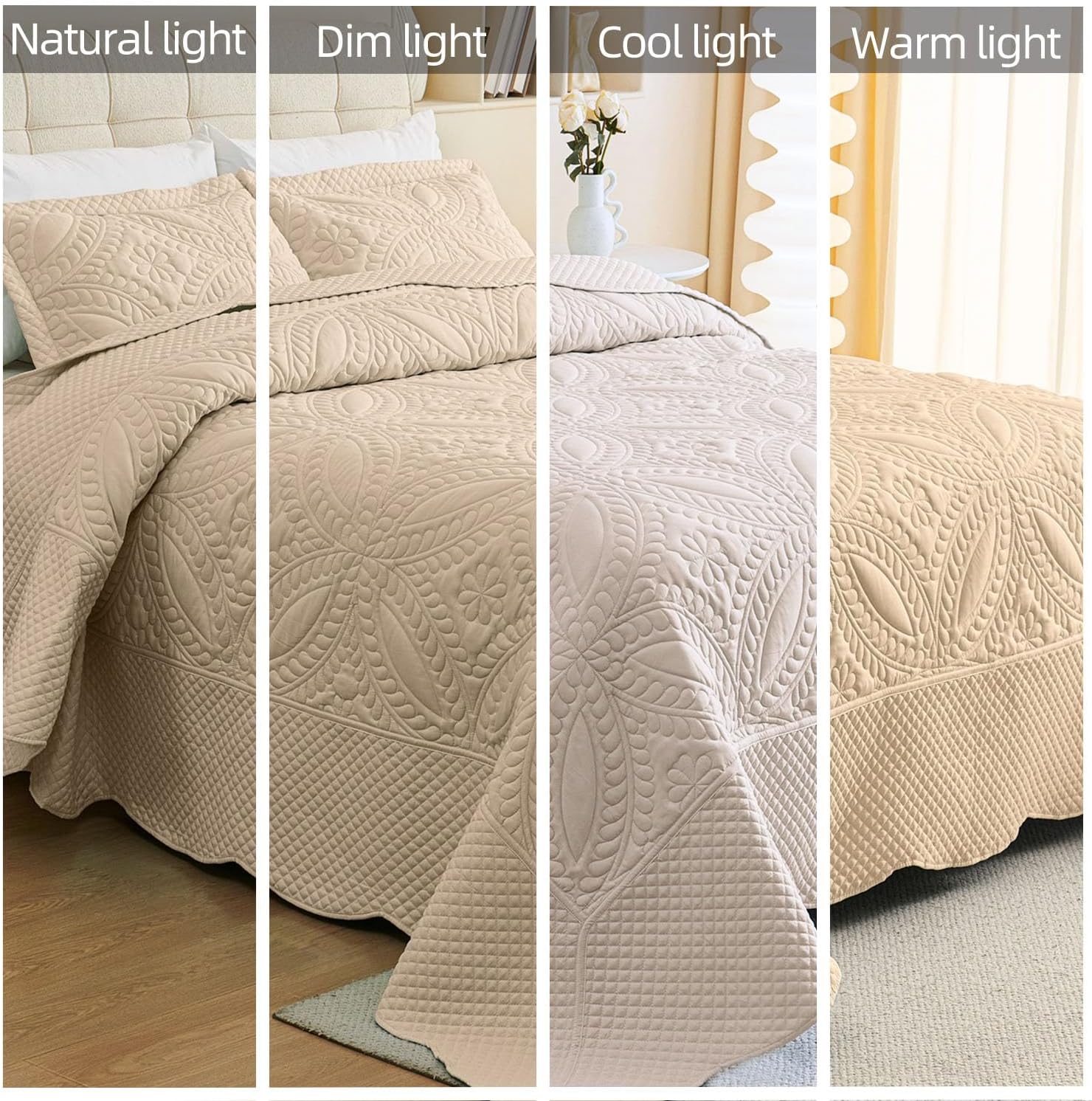 Cmfshape Oversize King Bedspread 128x120 Beige
