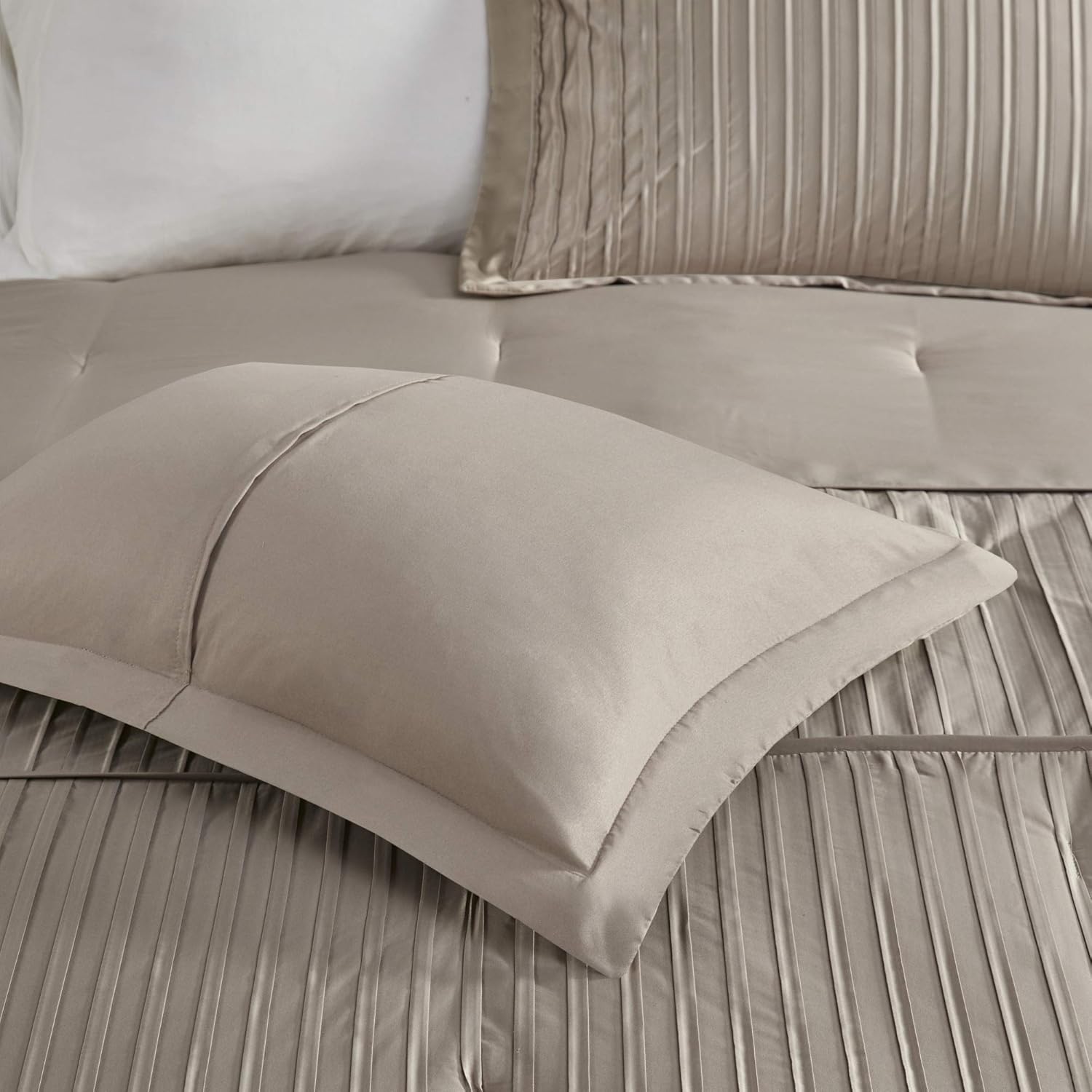 Madison Park Cozy Comforter Set - Taupe King 7 Piece