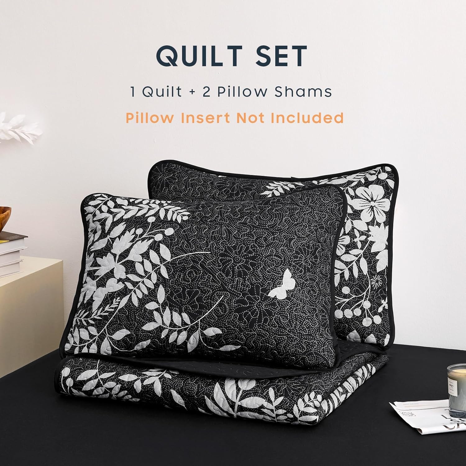 Wake In Cloud Floral Quilt Set 3-Piece QueenFull