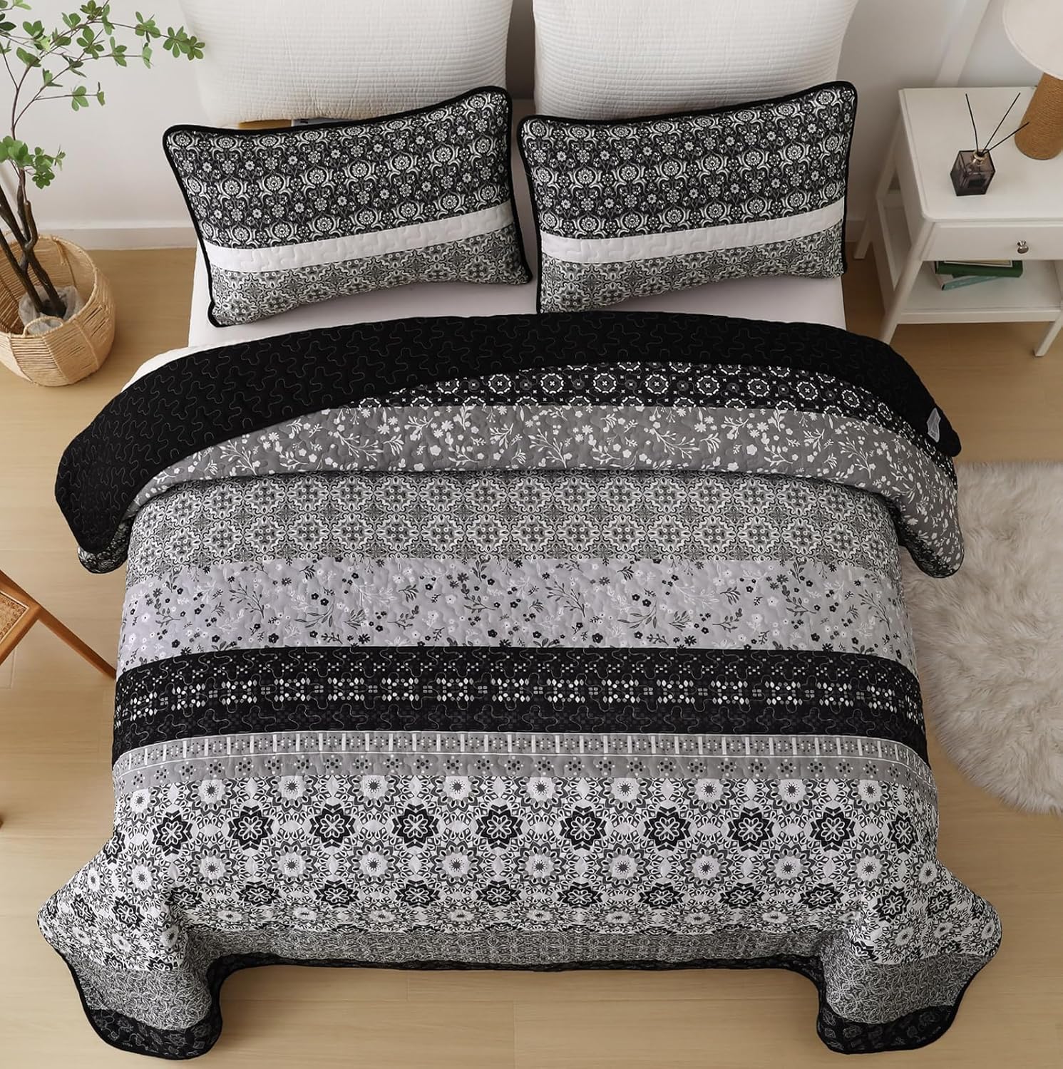 WONGS BEDDING Boho Quilt Set King