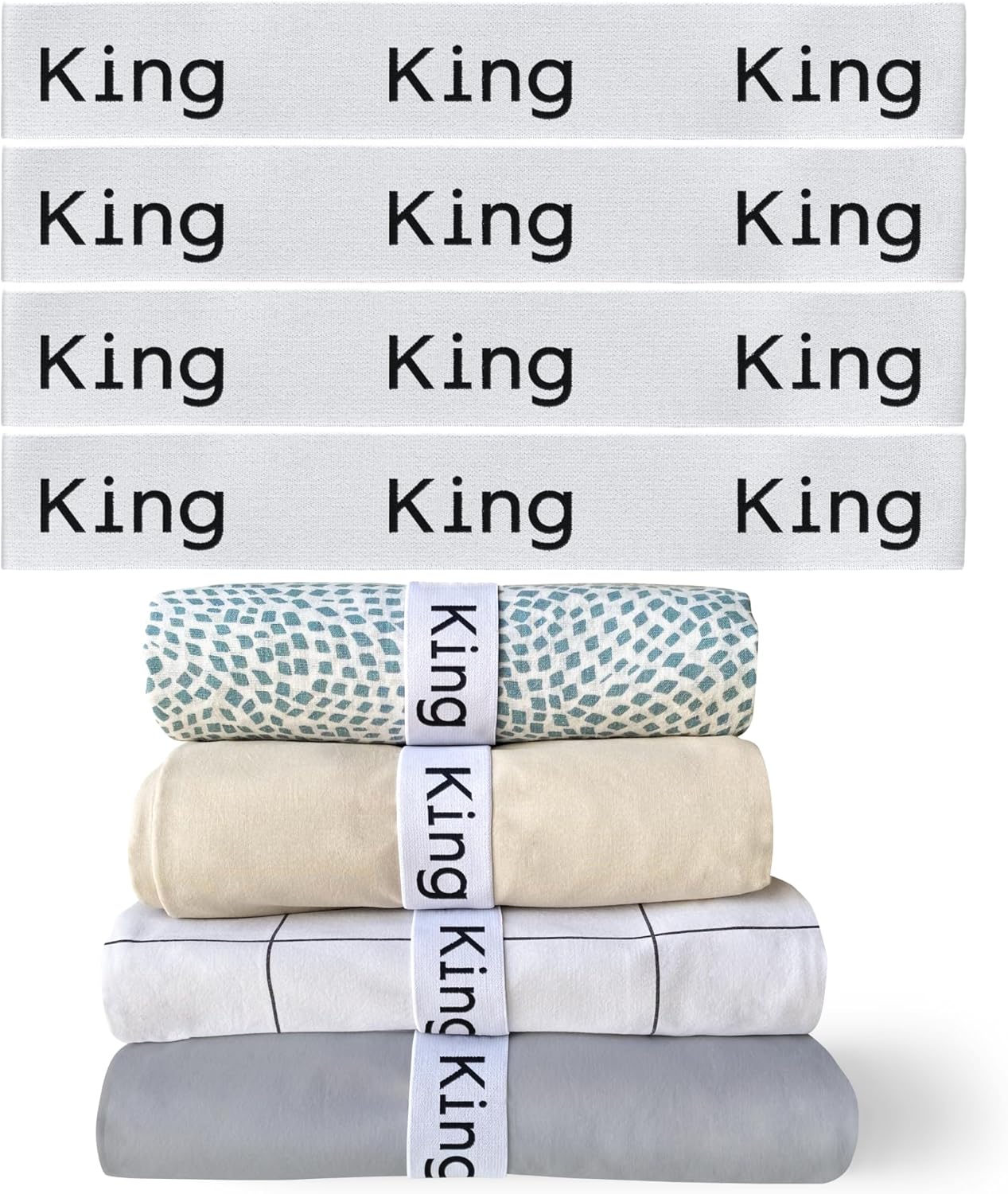 Niagara 4 Pack Sheet Organizer Bands - Stretchable Durable
